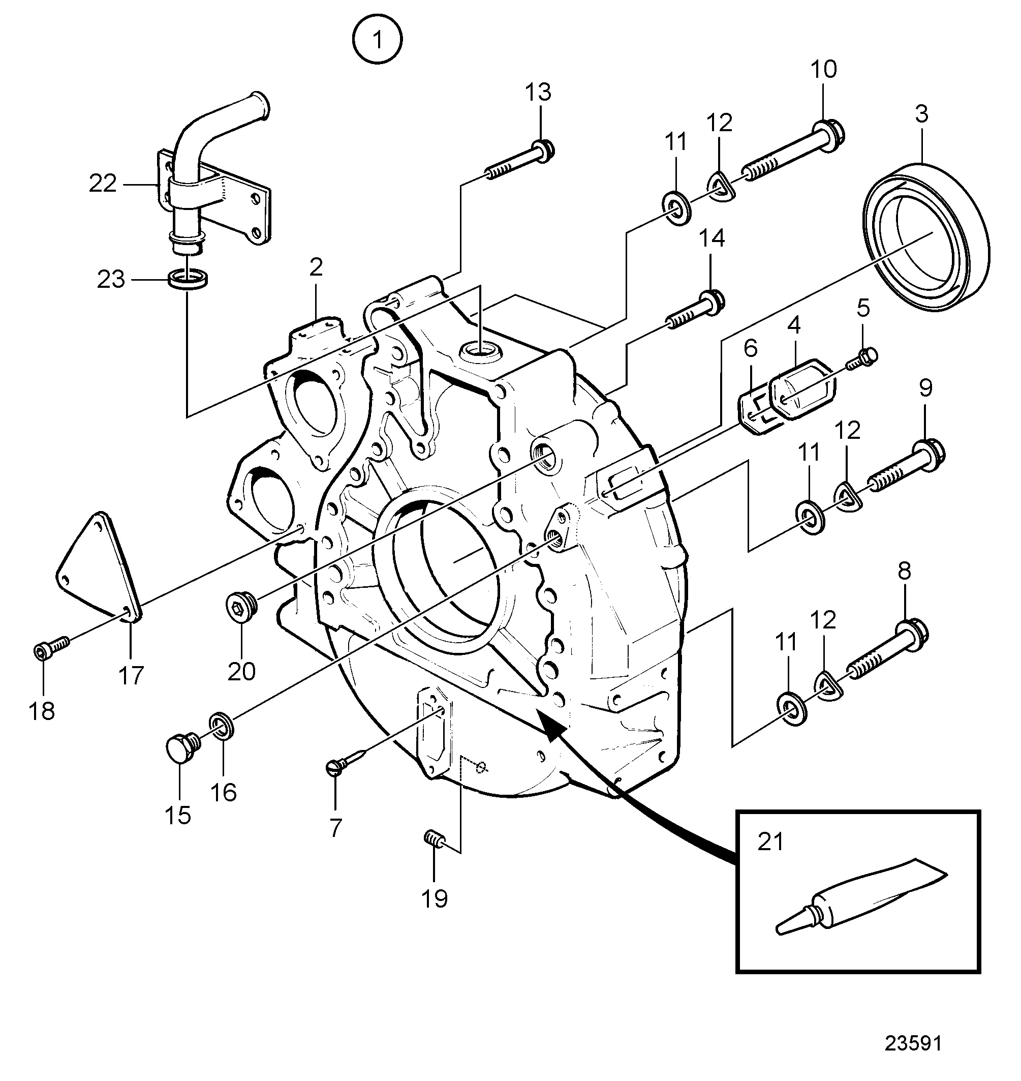 Carter de volant moteur
