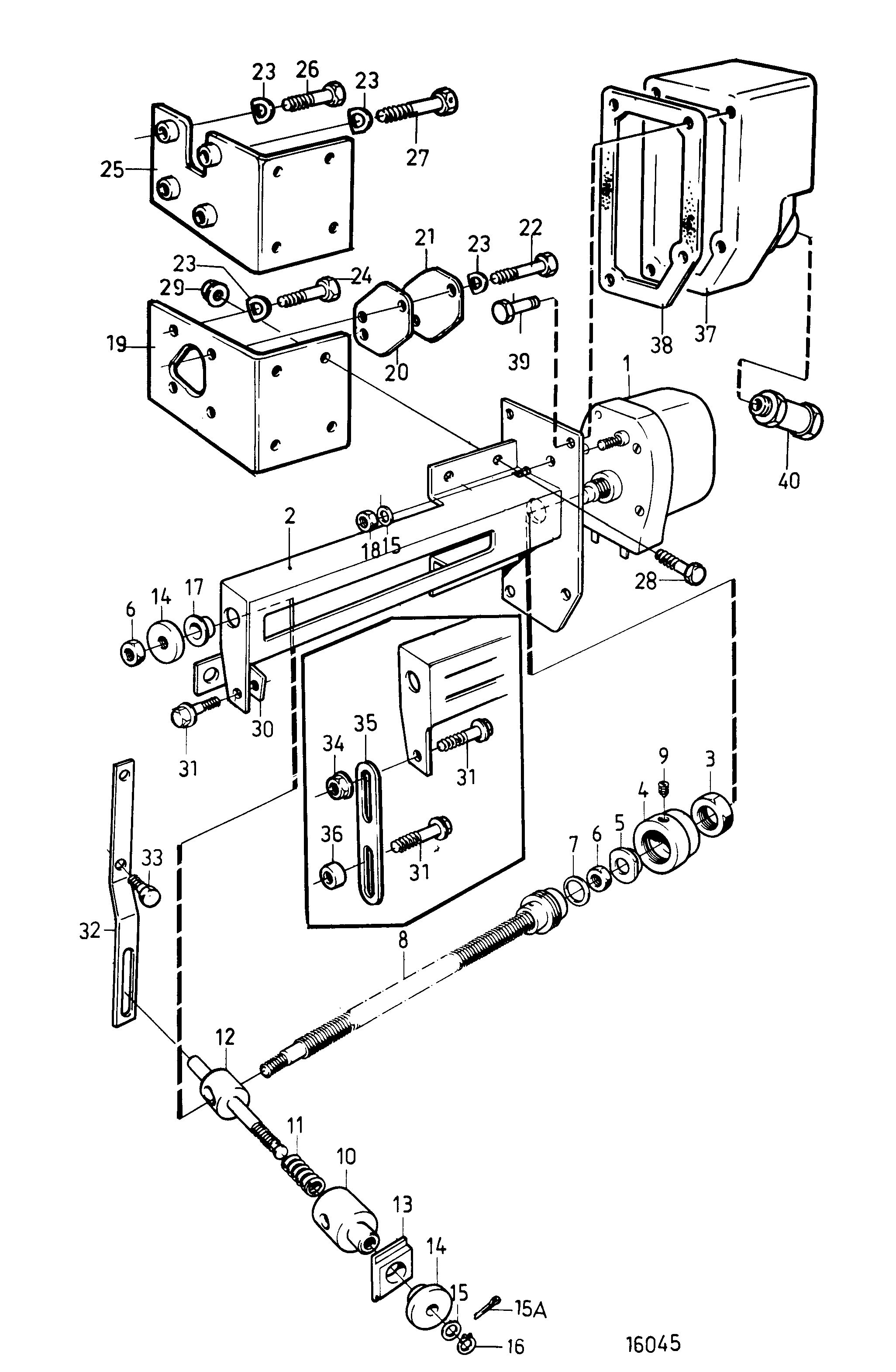 Moteur de commande de la vitesse pour le régulateur RSV, modèle récent