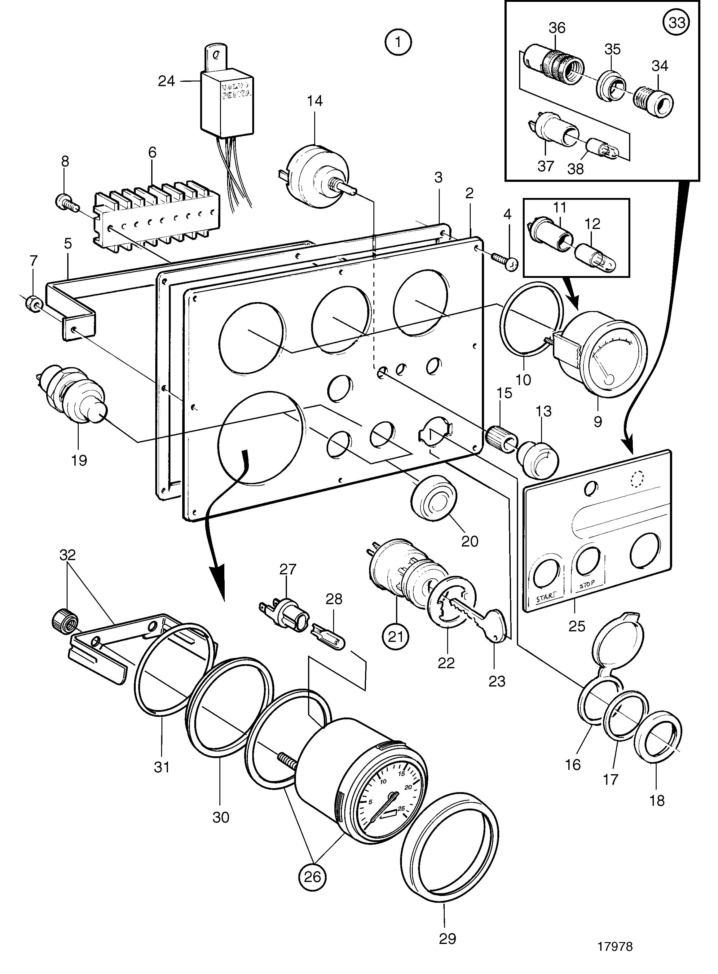 Tableau de bord principal 24 V. Classifiable SN1101054004-