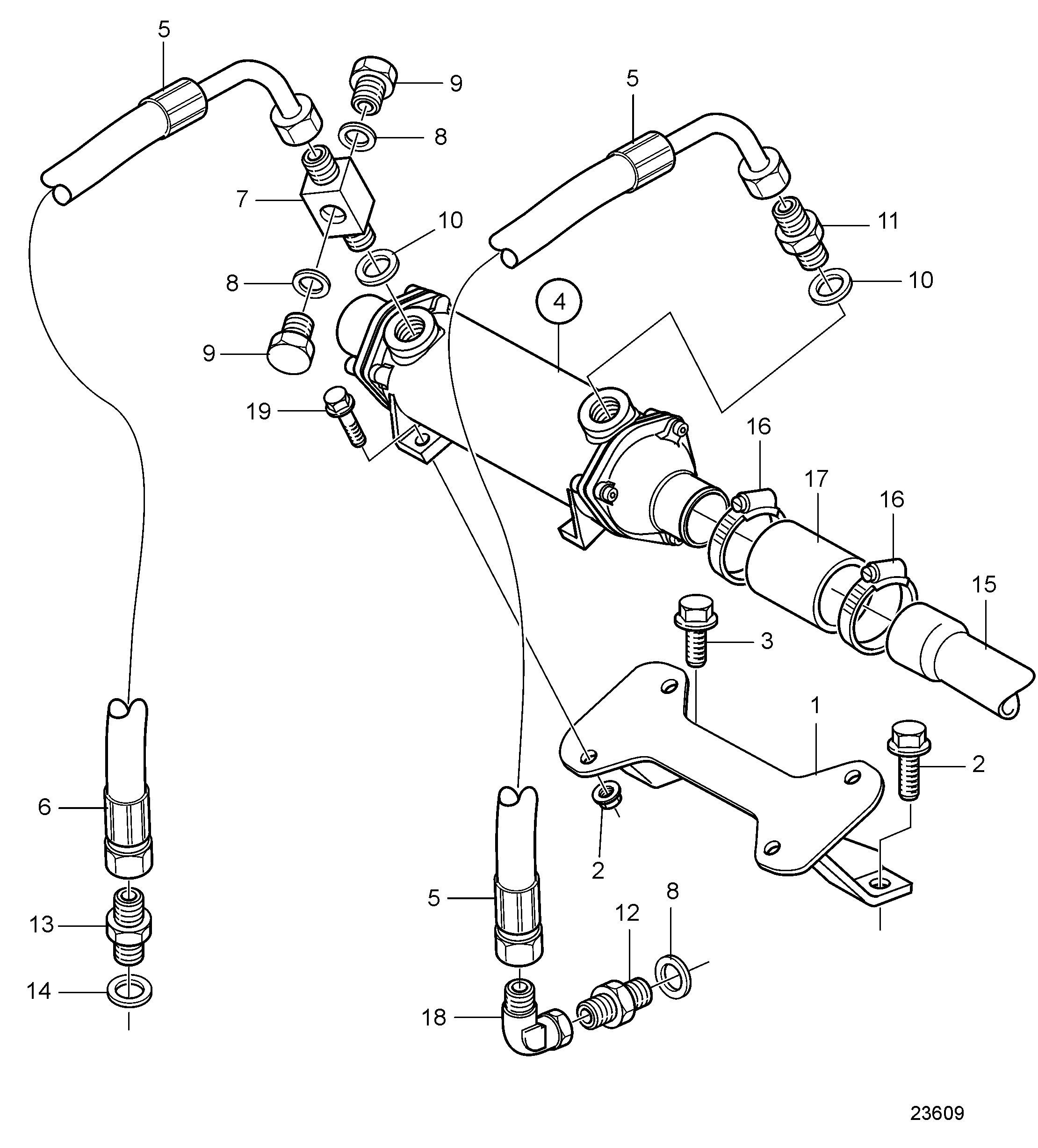 Refroidisseur d’huile pour MG 5075A-E