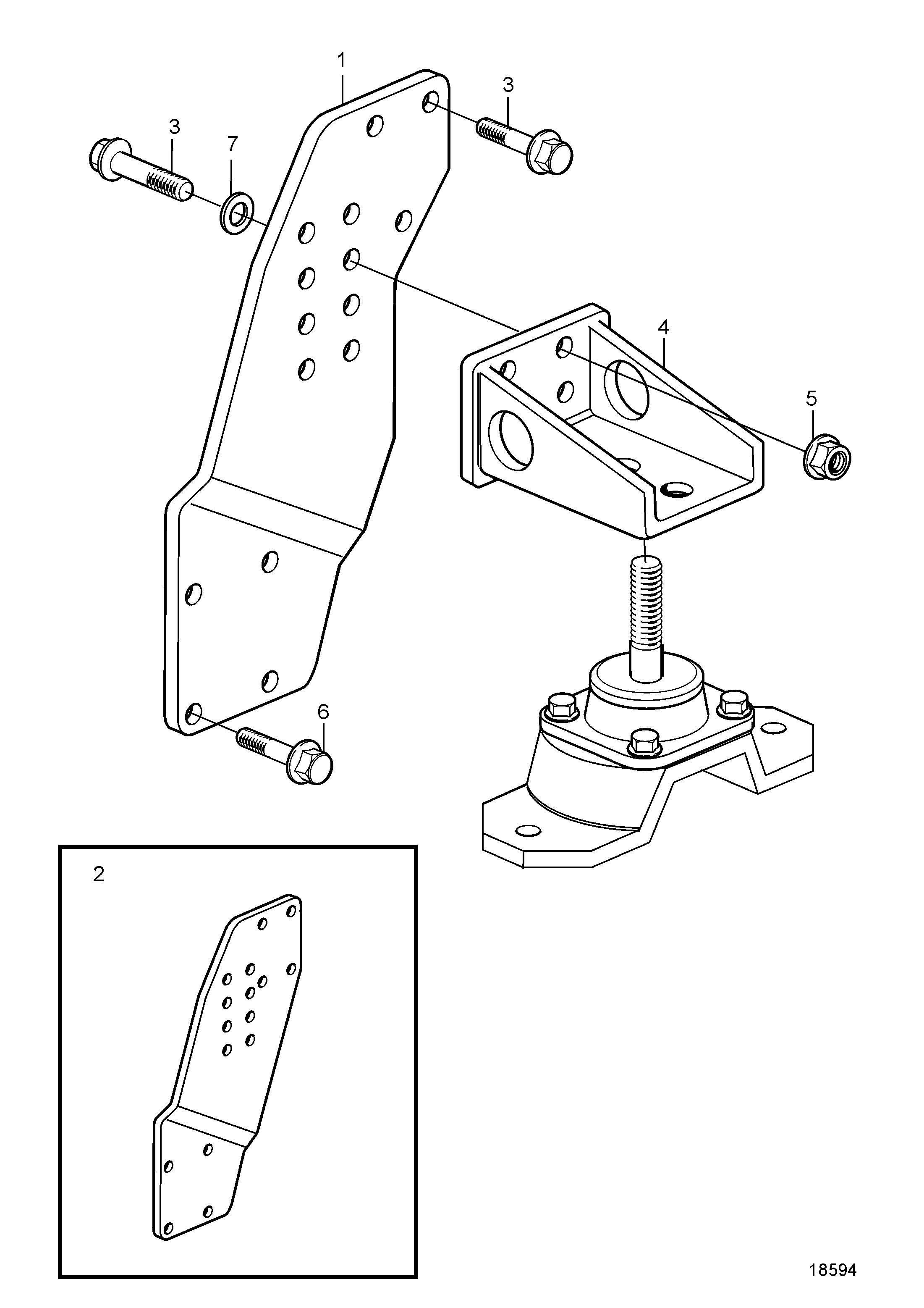 Supports moteur pour marche arrière IRM302V-LD-EB/ZF 302IV-EB