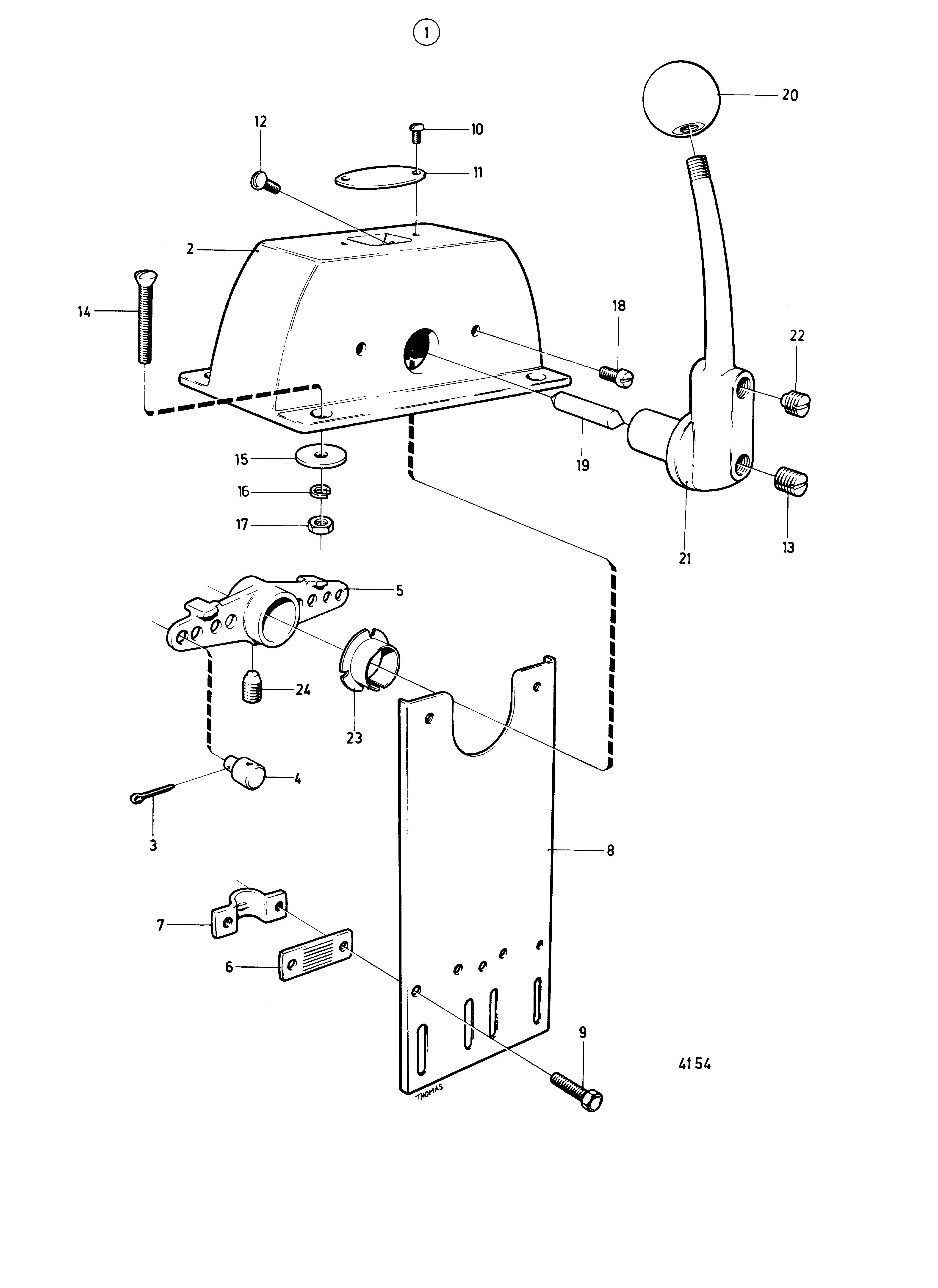 Commande pour installation supérieure, Morse Model S