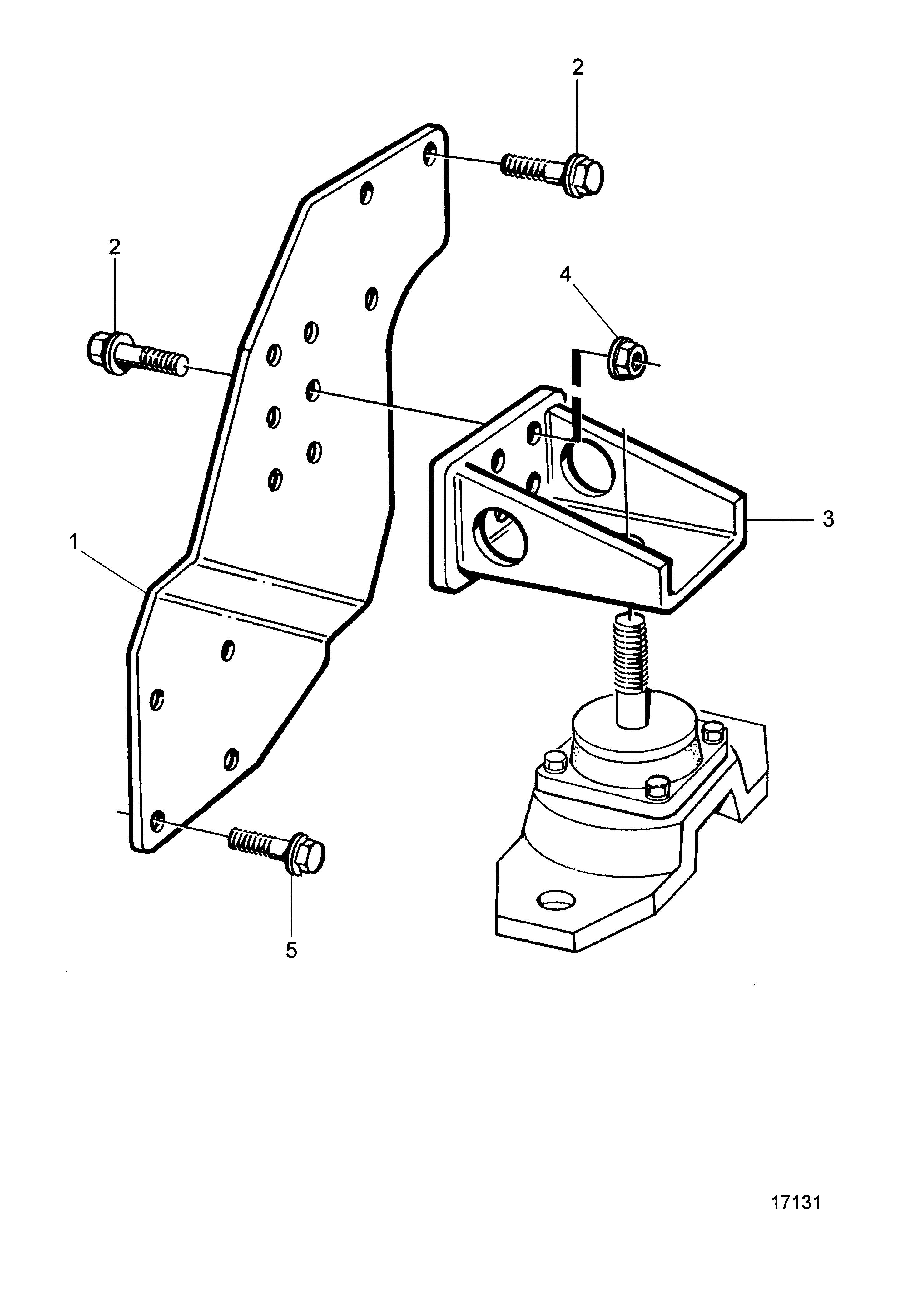 Suspension moteur pour marche arrière IRM 302V-LD-EB