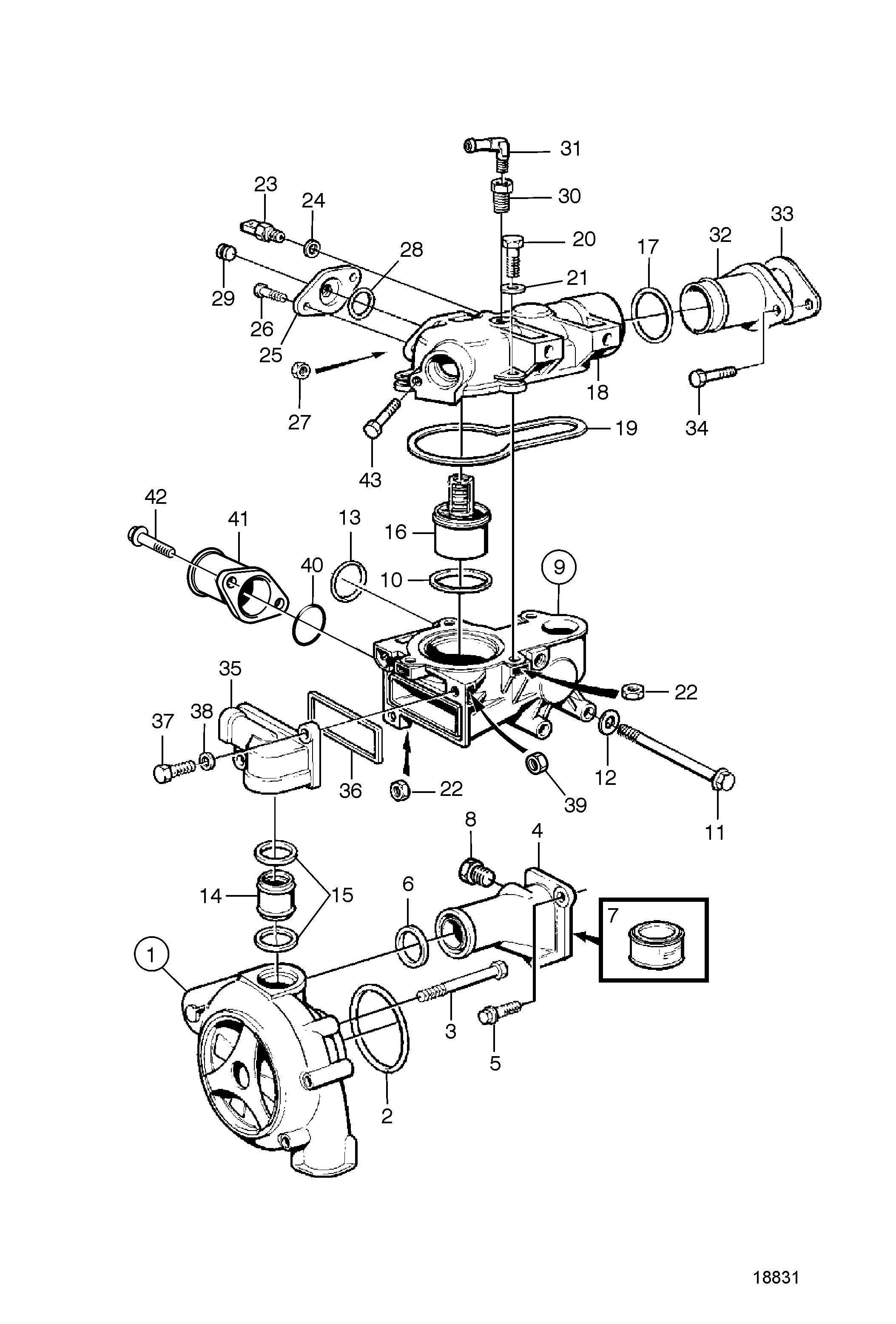 Pompe à eau et boîtier de thermostat
