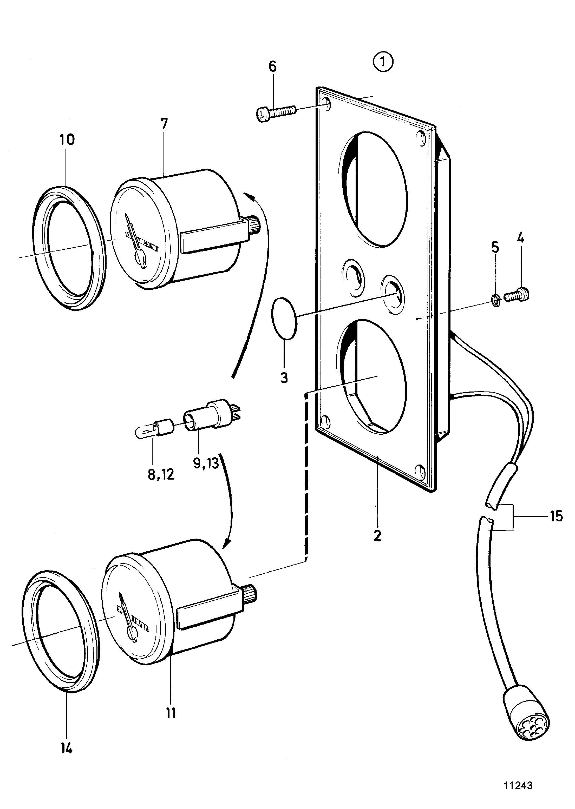 Panneau supplémentaire 12 V, Turbo, Pression d’huile, Inverseur