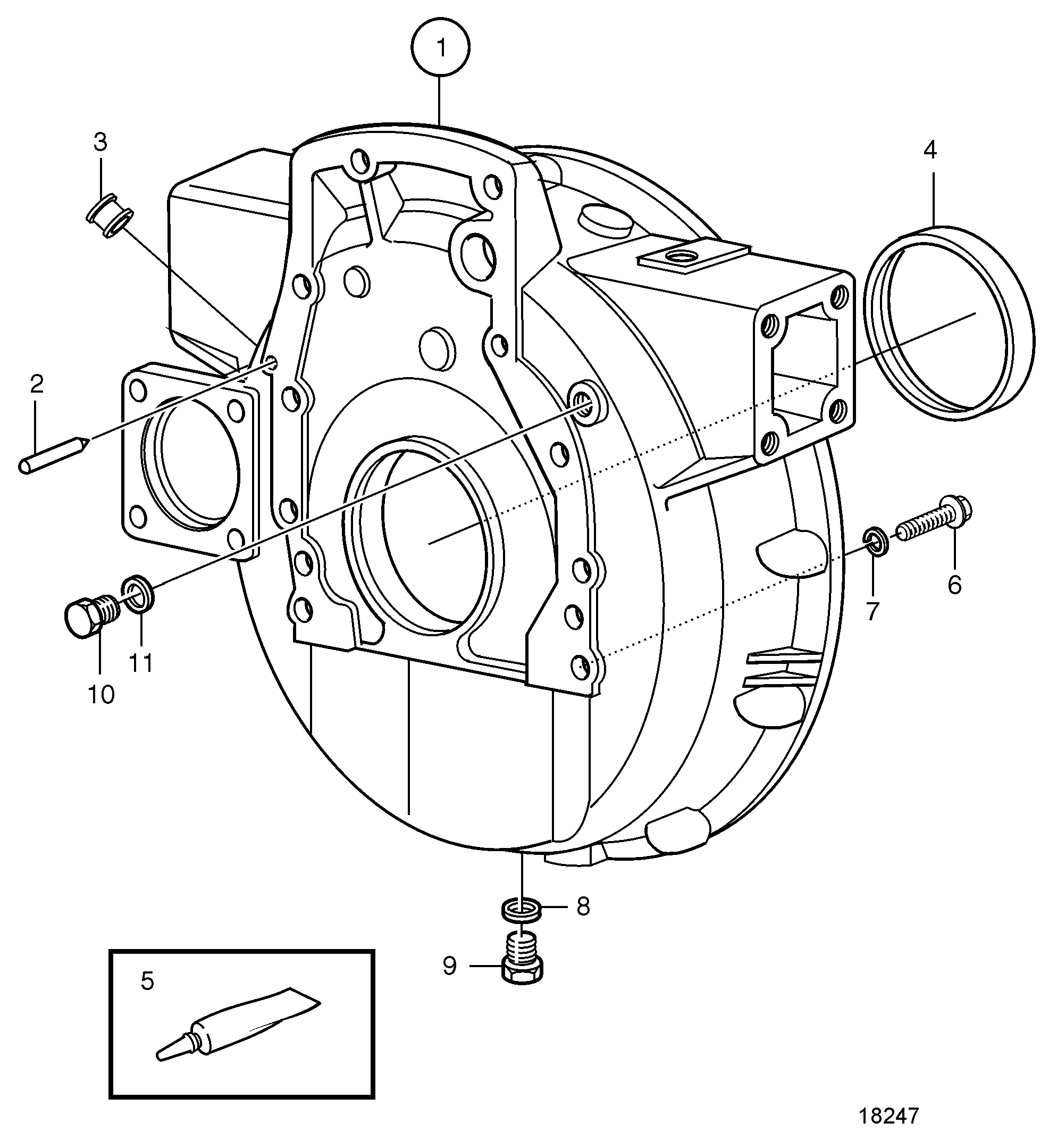 Carter de volant moteur