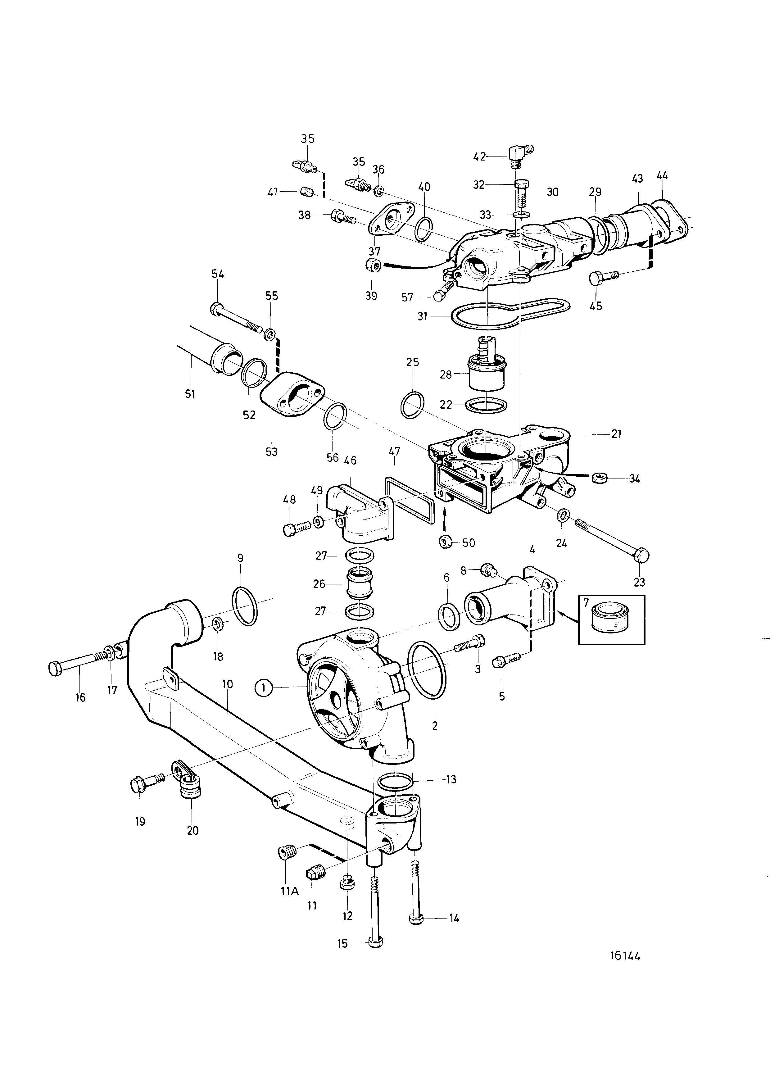 Pompe à eau et boîtier de thermostat