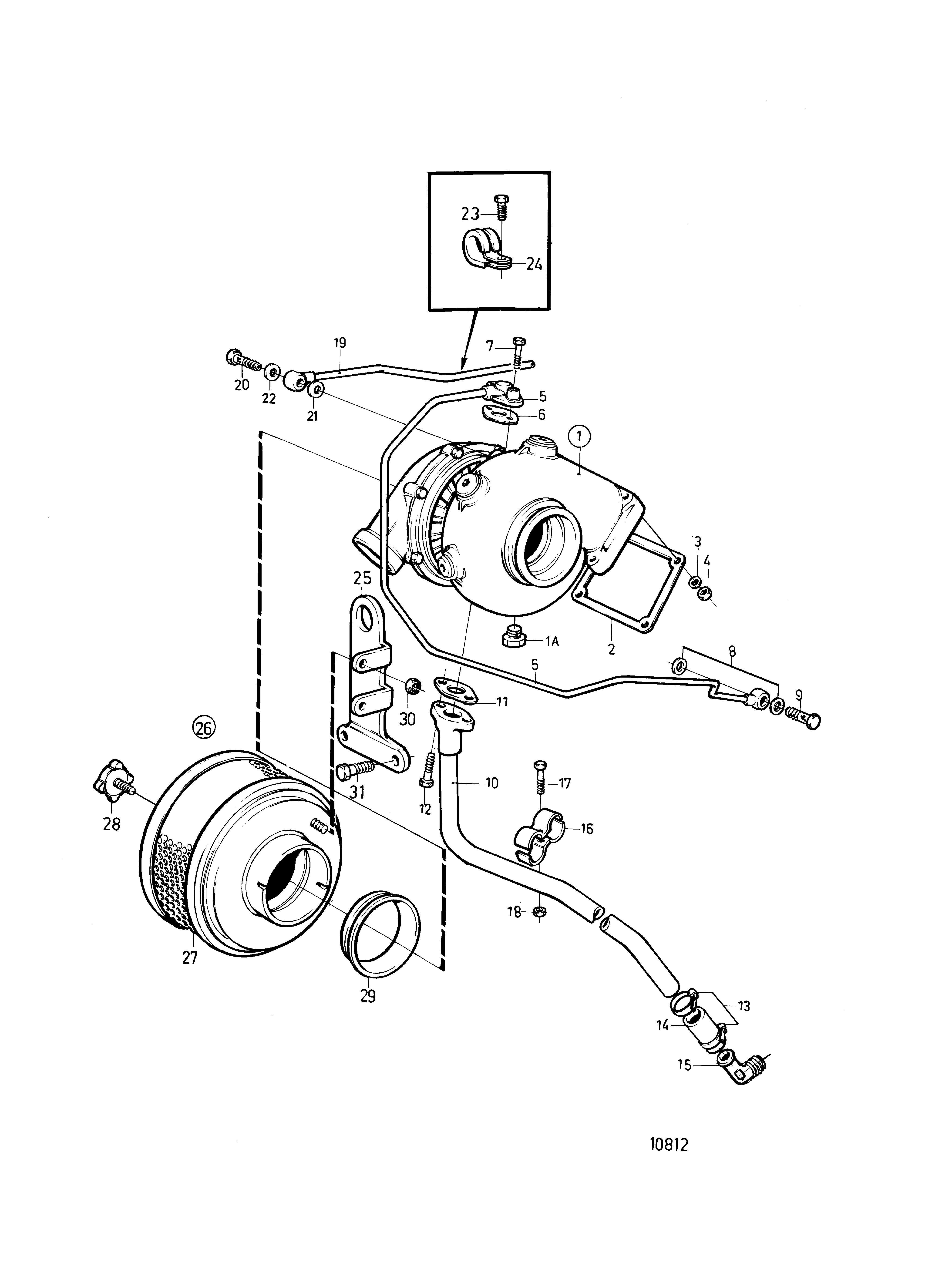 Turbo et filtre à air avec pièces de montage