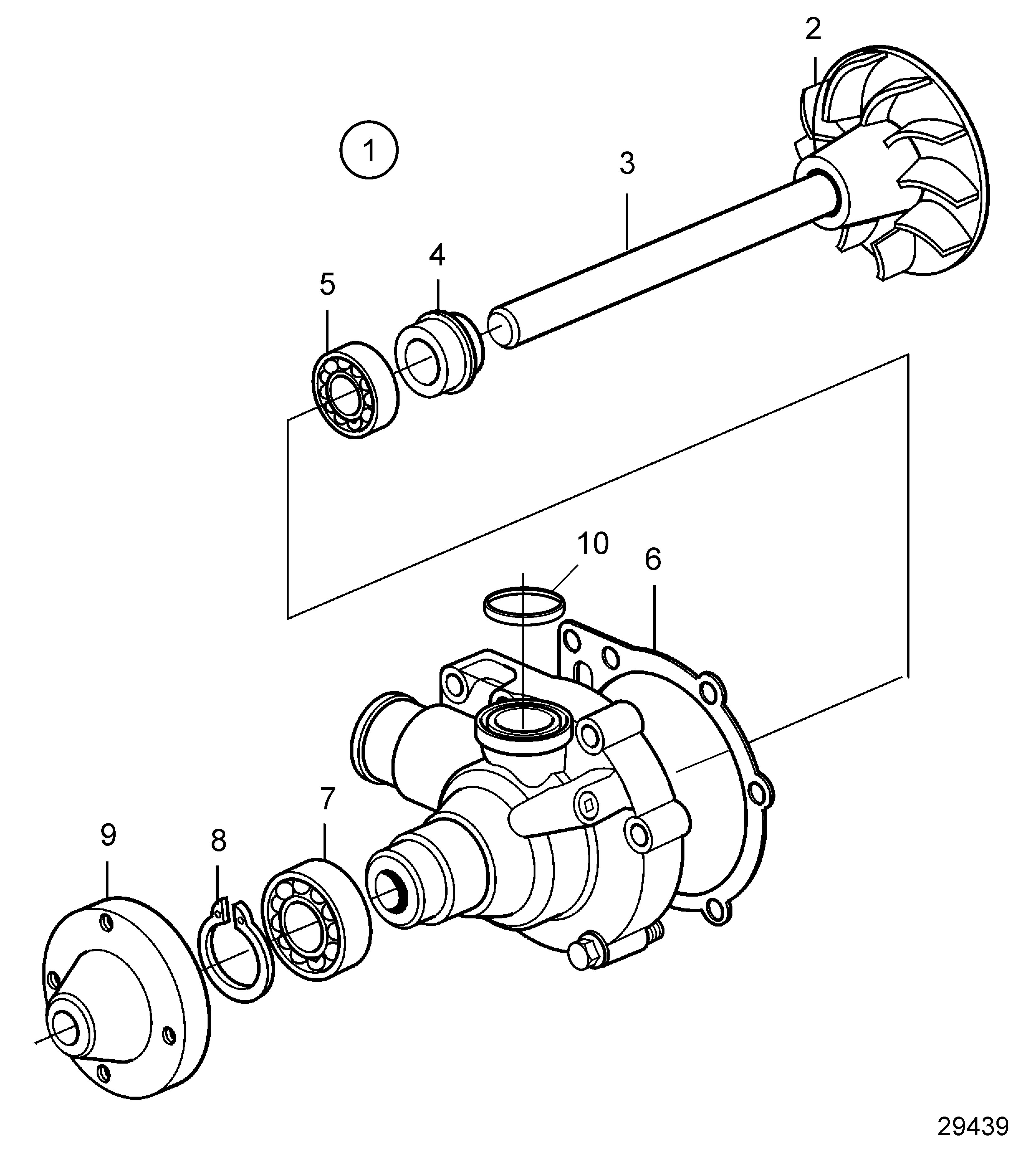 Kit de réparation pour pompe à eau 23059414