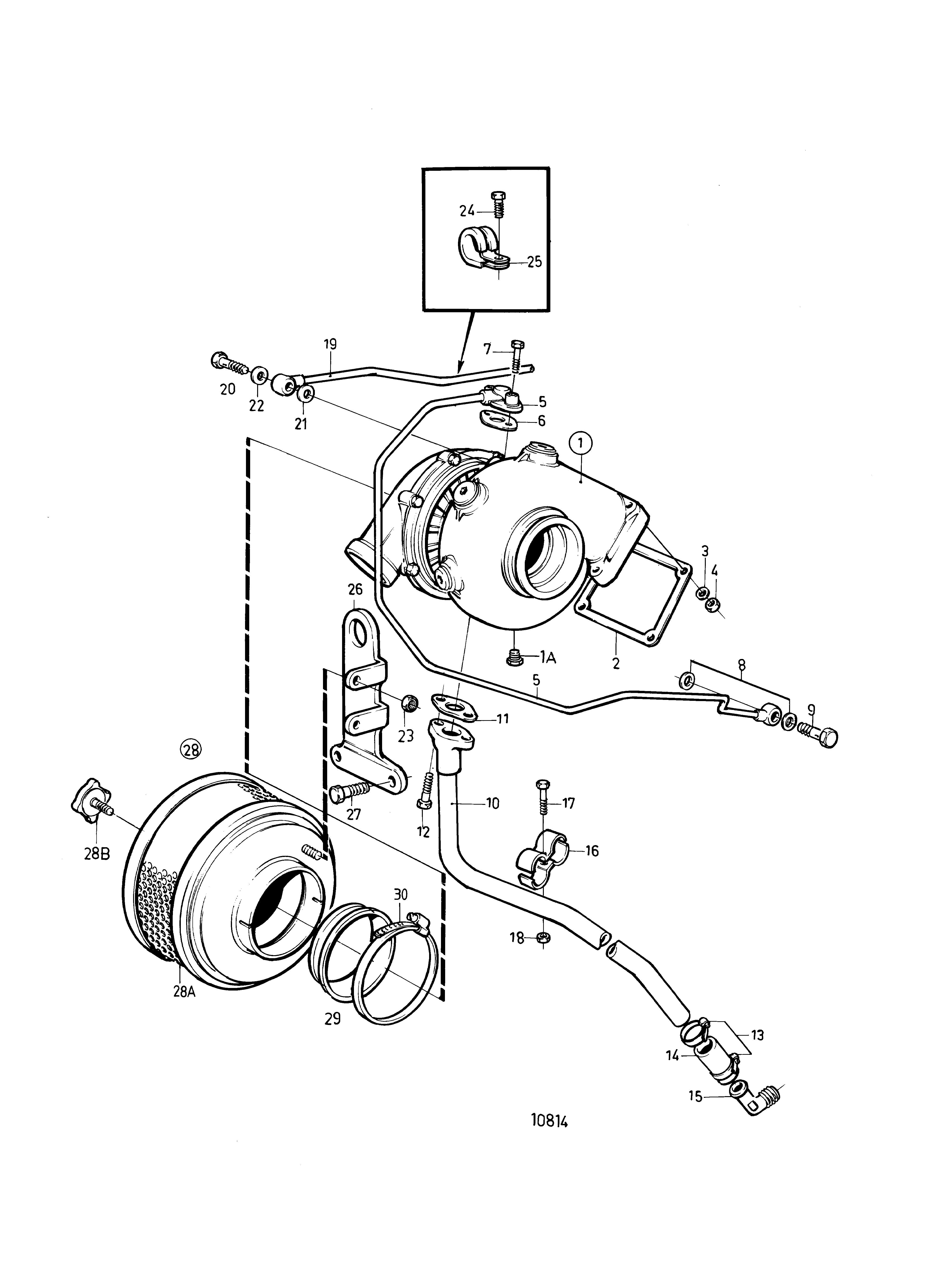 Turbo et filtre à air avec pièces de montage