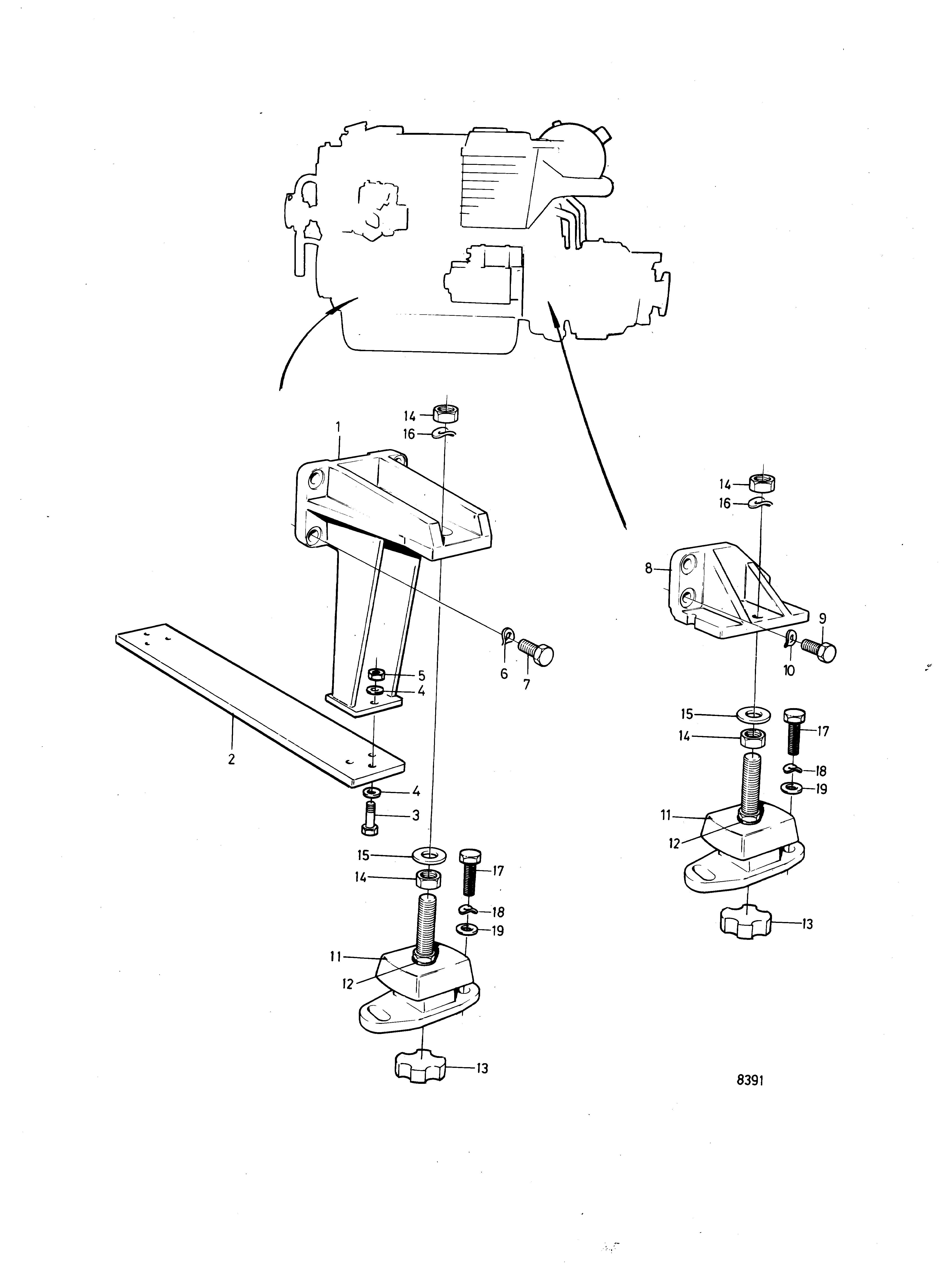 Suspension du moteur