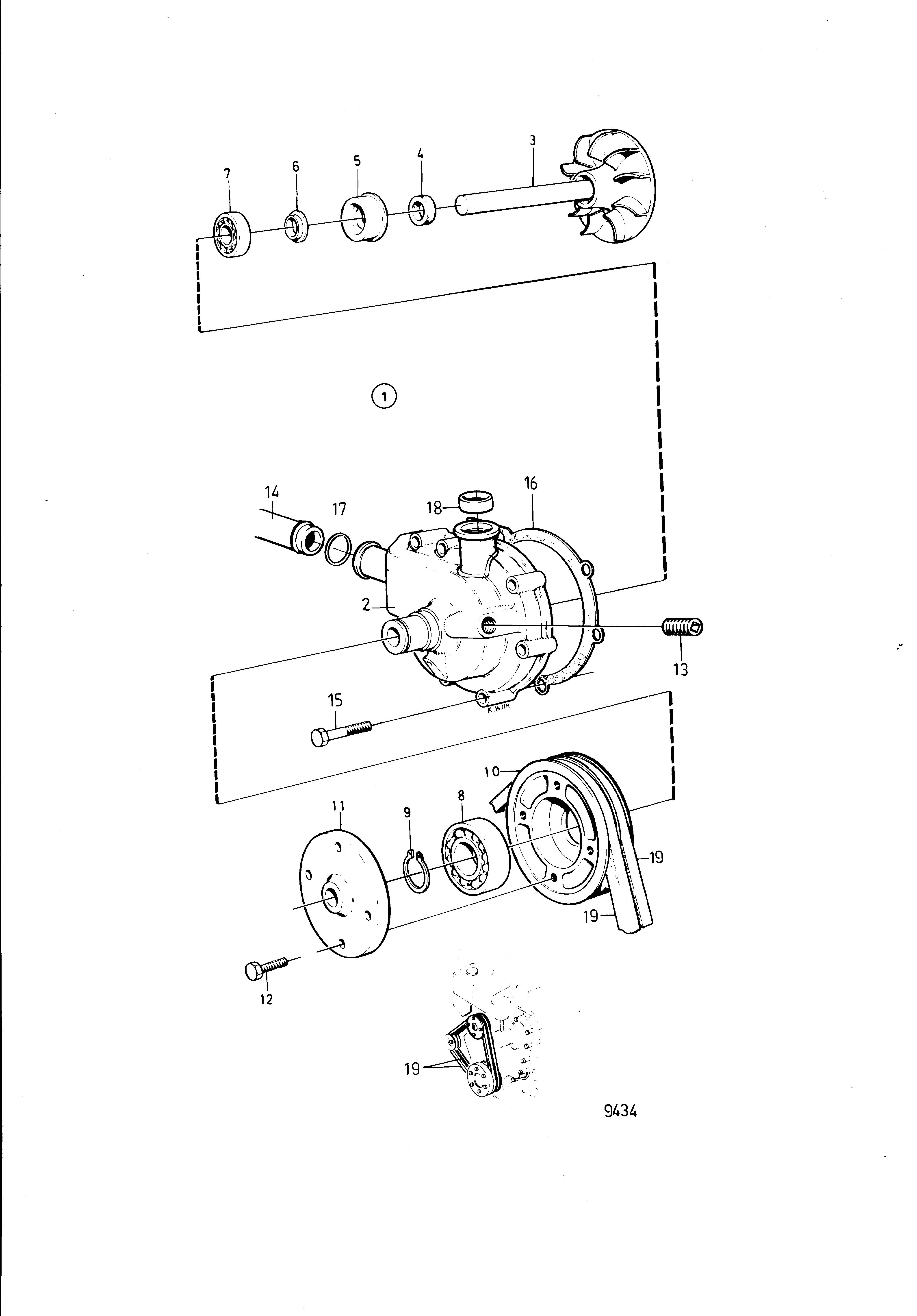 Pompe de circulation et pièces de montage