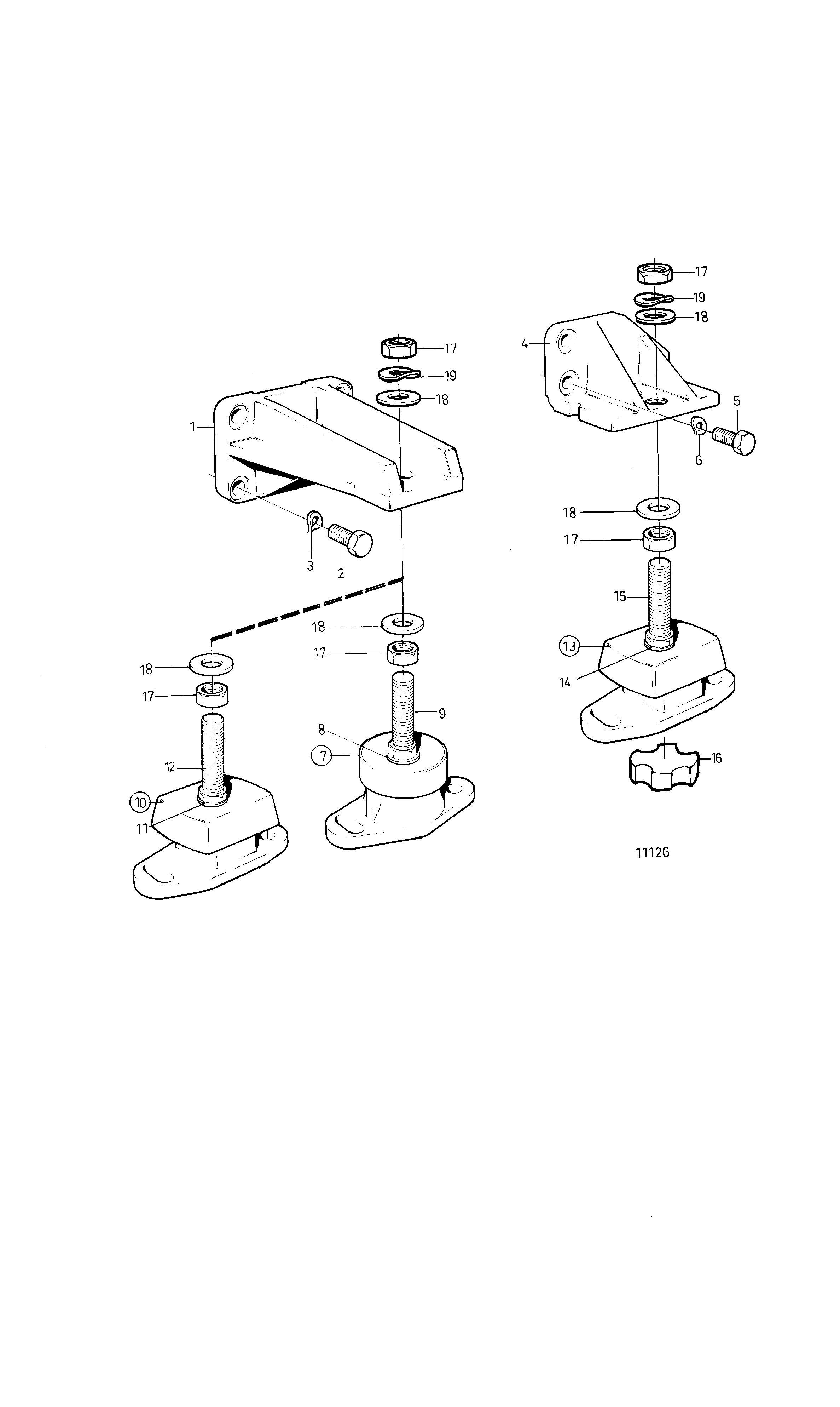 Suspension moteur, pour inverseur PRM