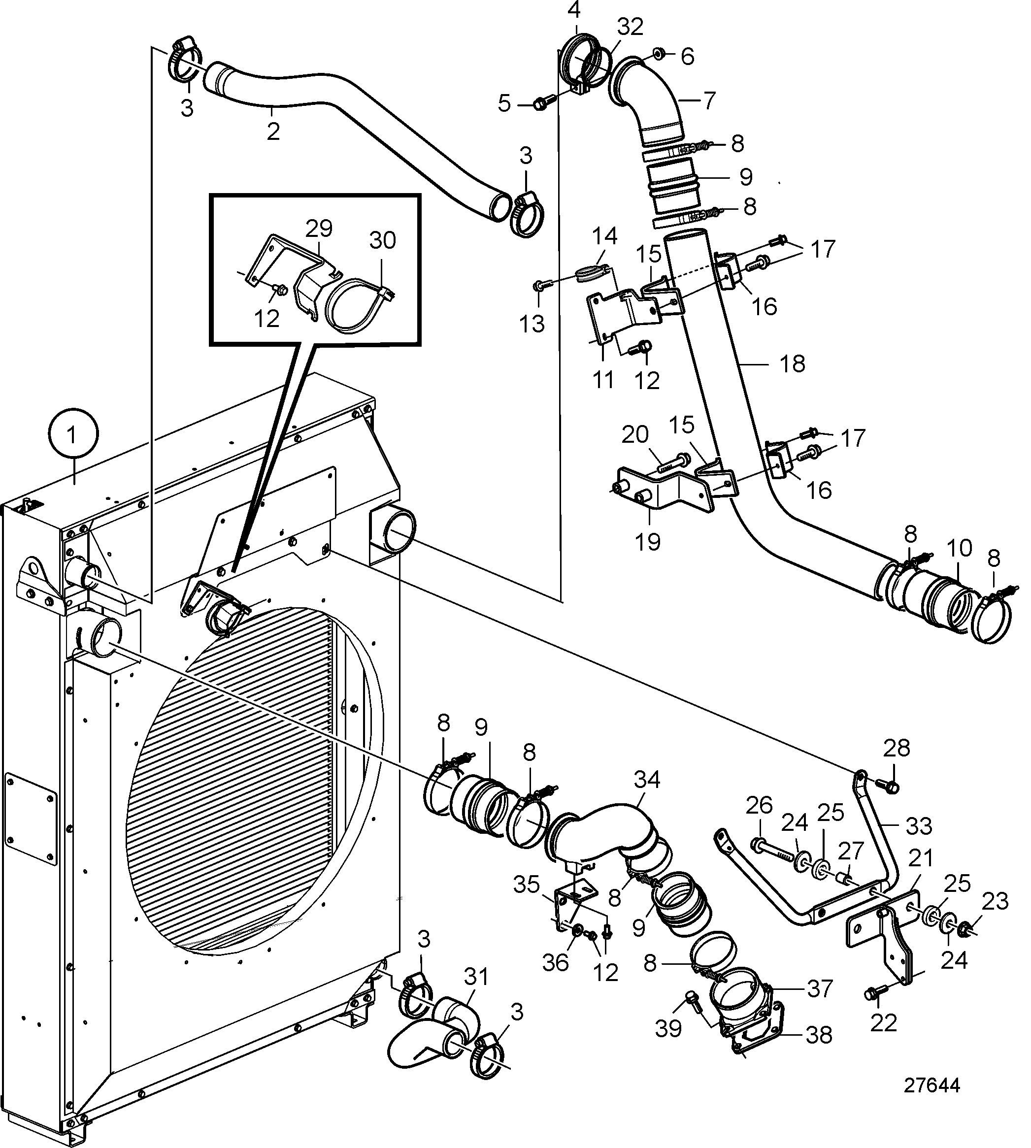 Radiateur et refroidisseur d’air de suralimentation avec raccordements, soufflant, SN-2016087576