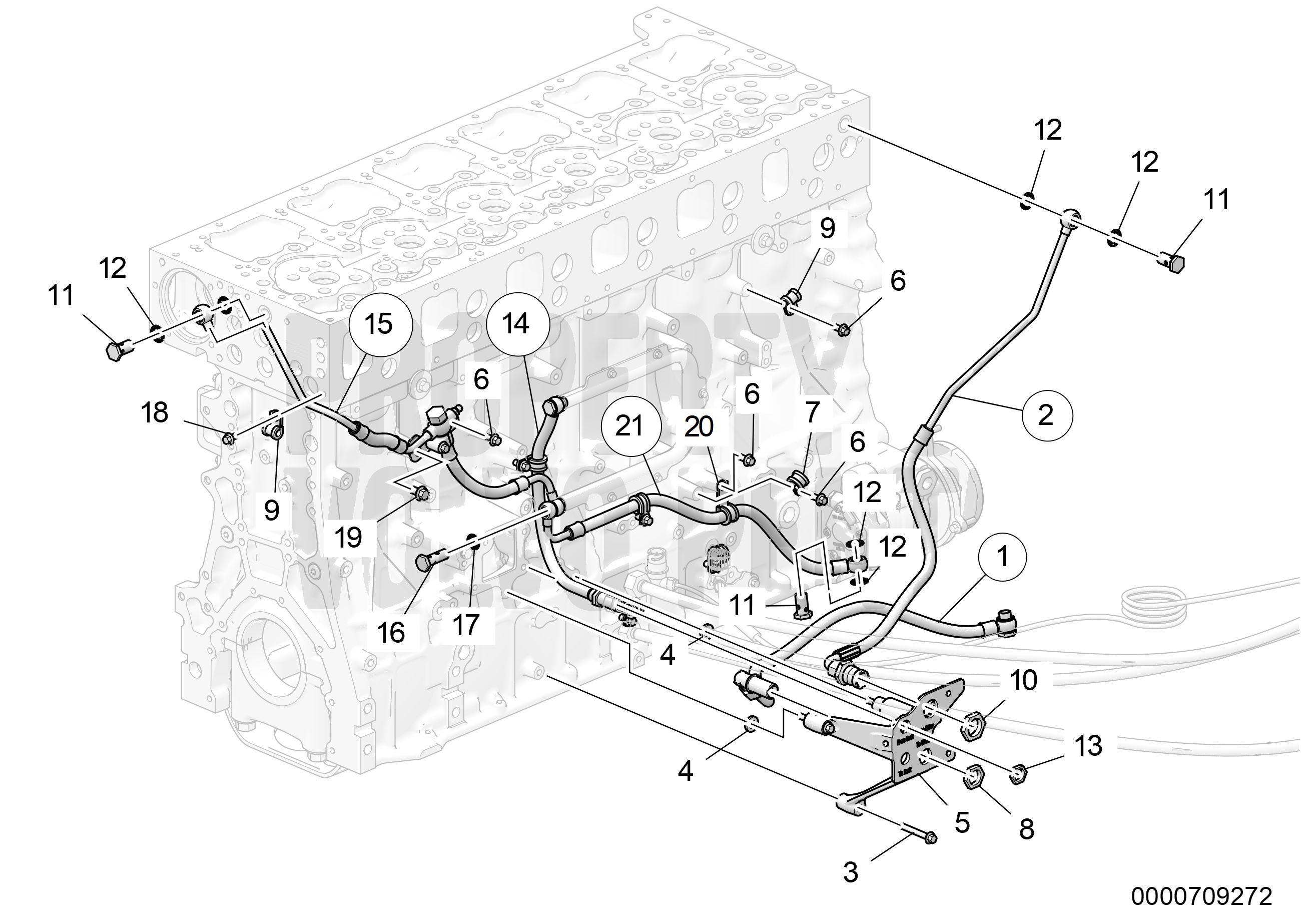 Remote mounted fuel filters, Steel braided
