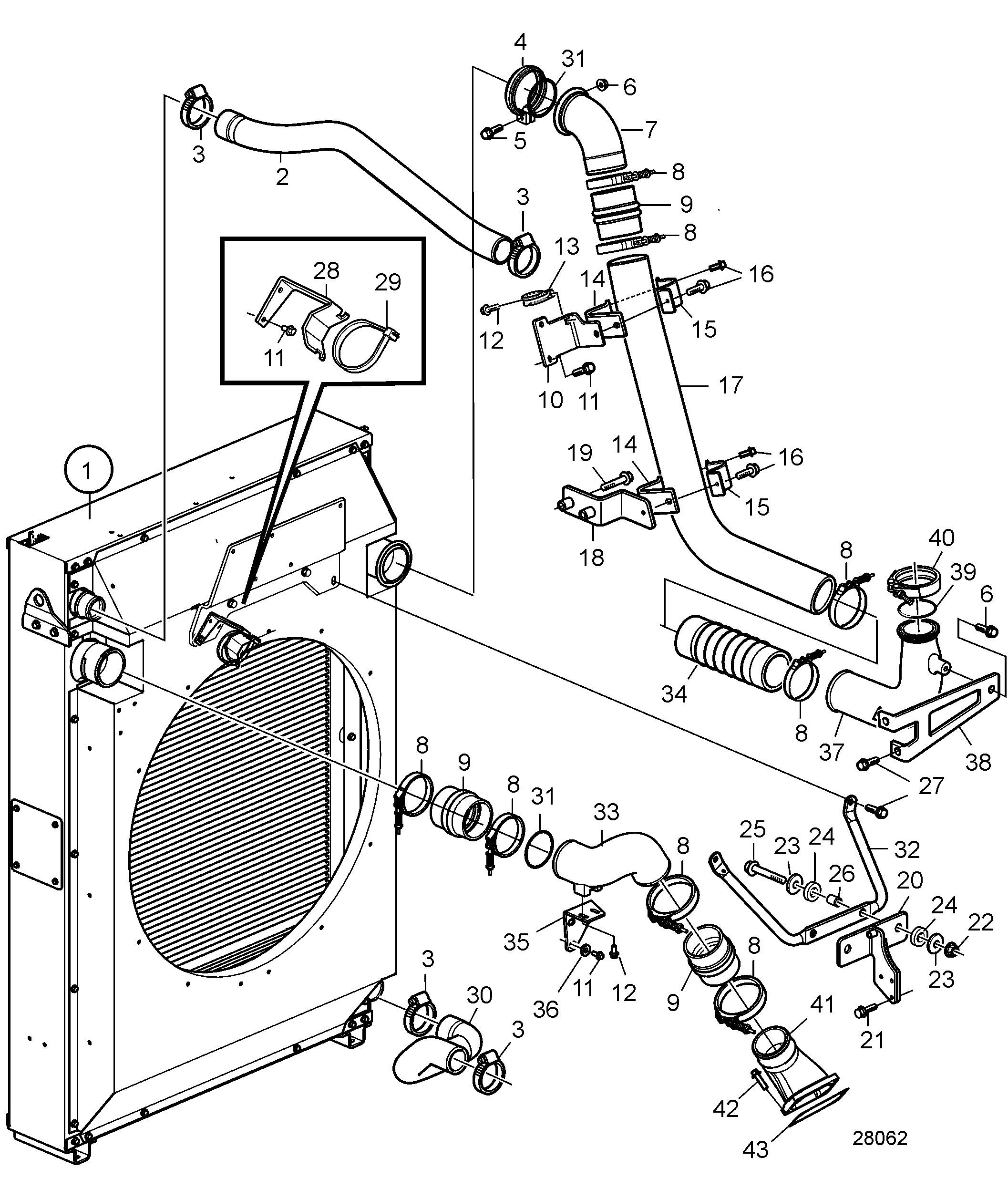 Radiateur et refroidisseur d’air de suralimentation avec branchements, soufflant, SN2016084274-SN2016087576