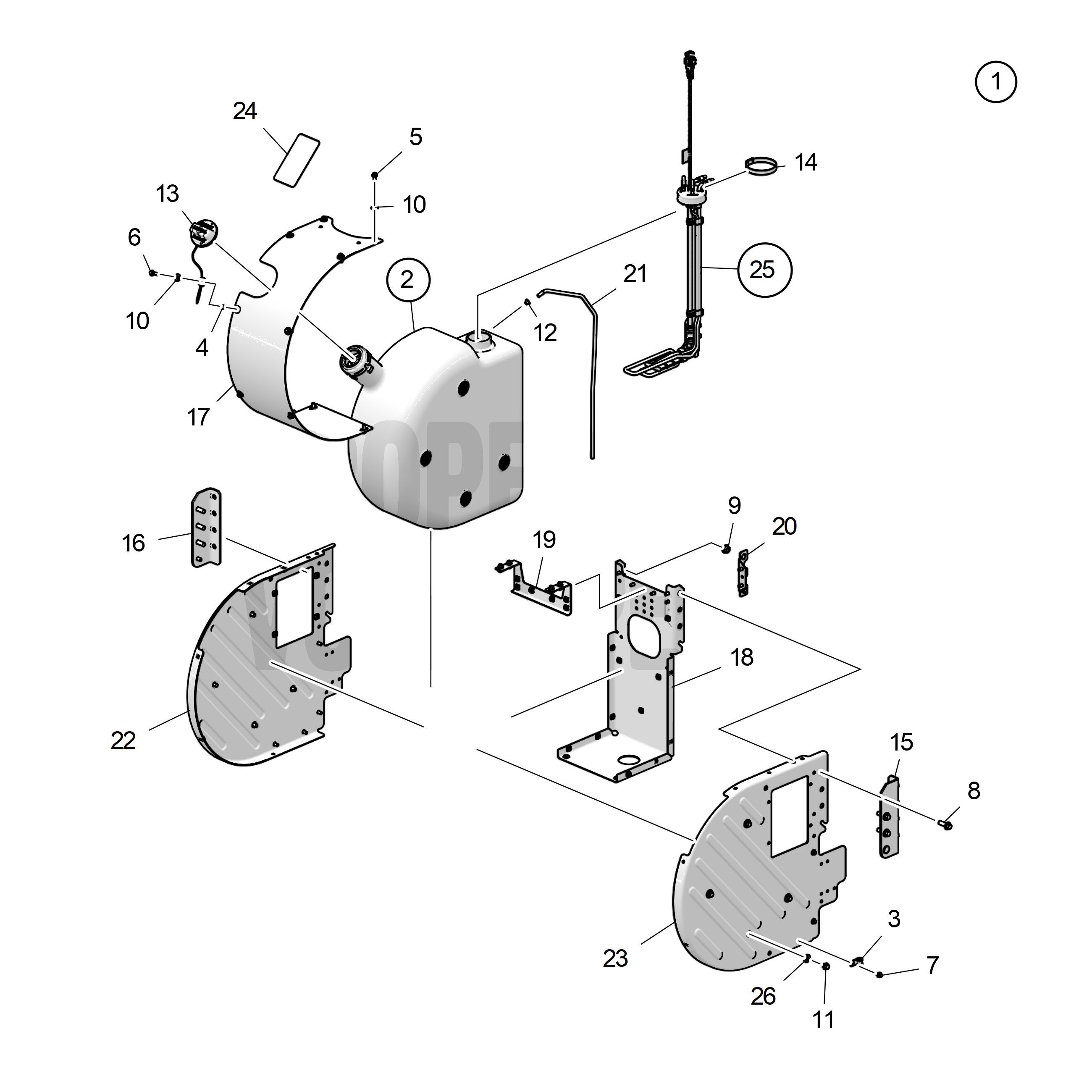 Réservoir de solution AdBlue/DEF taille L, capteur QLT inclus