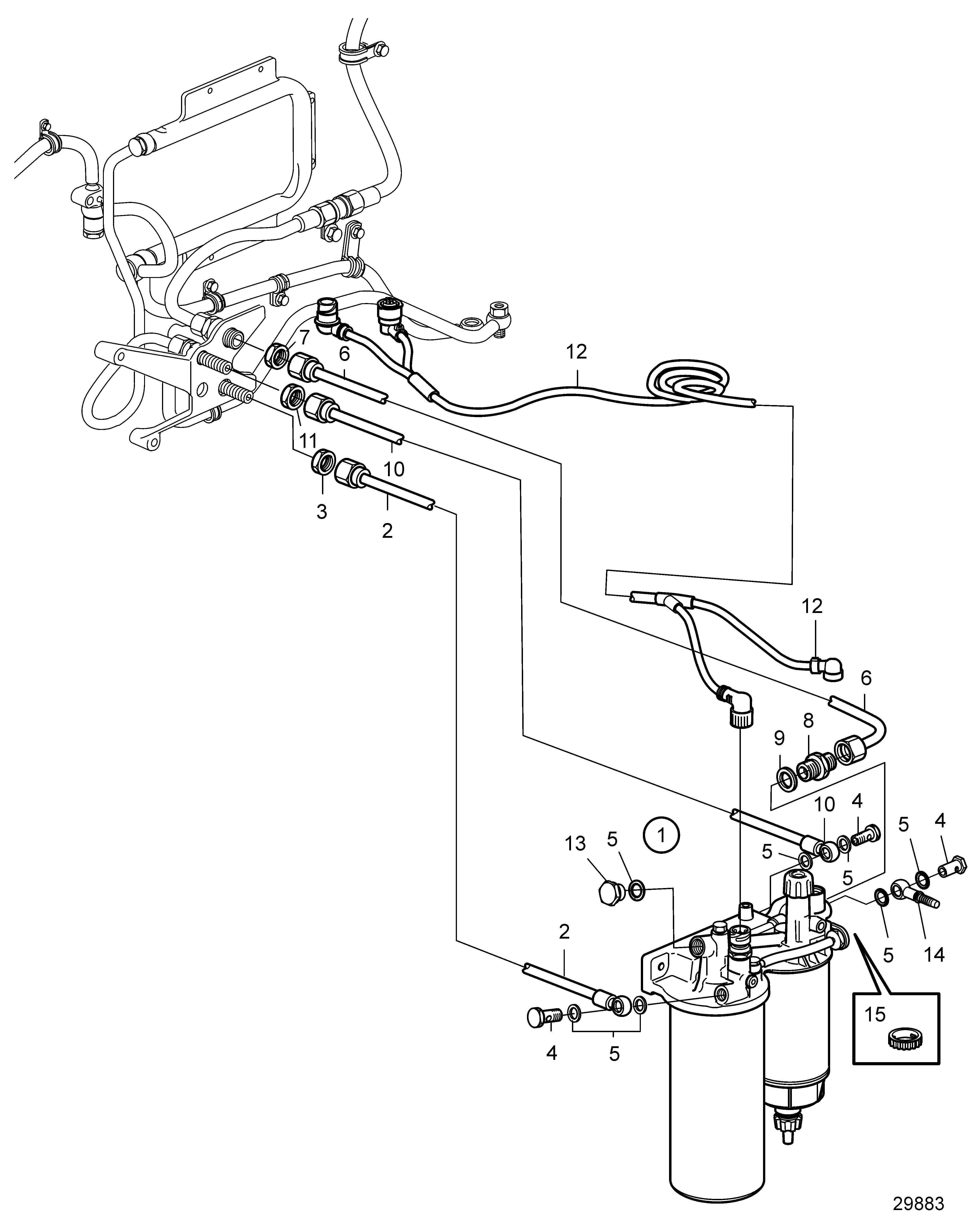 Filtre à carburant distant