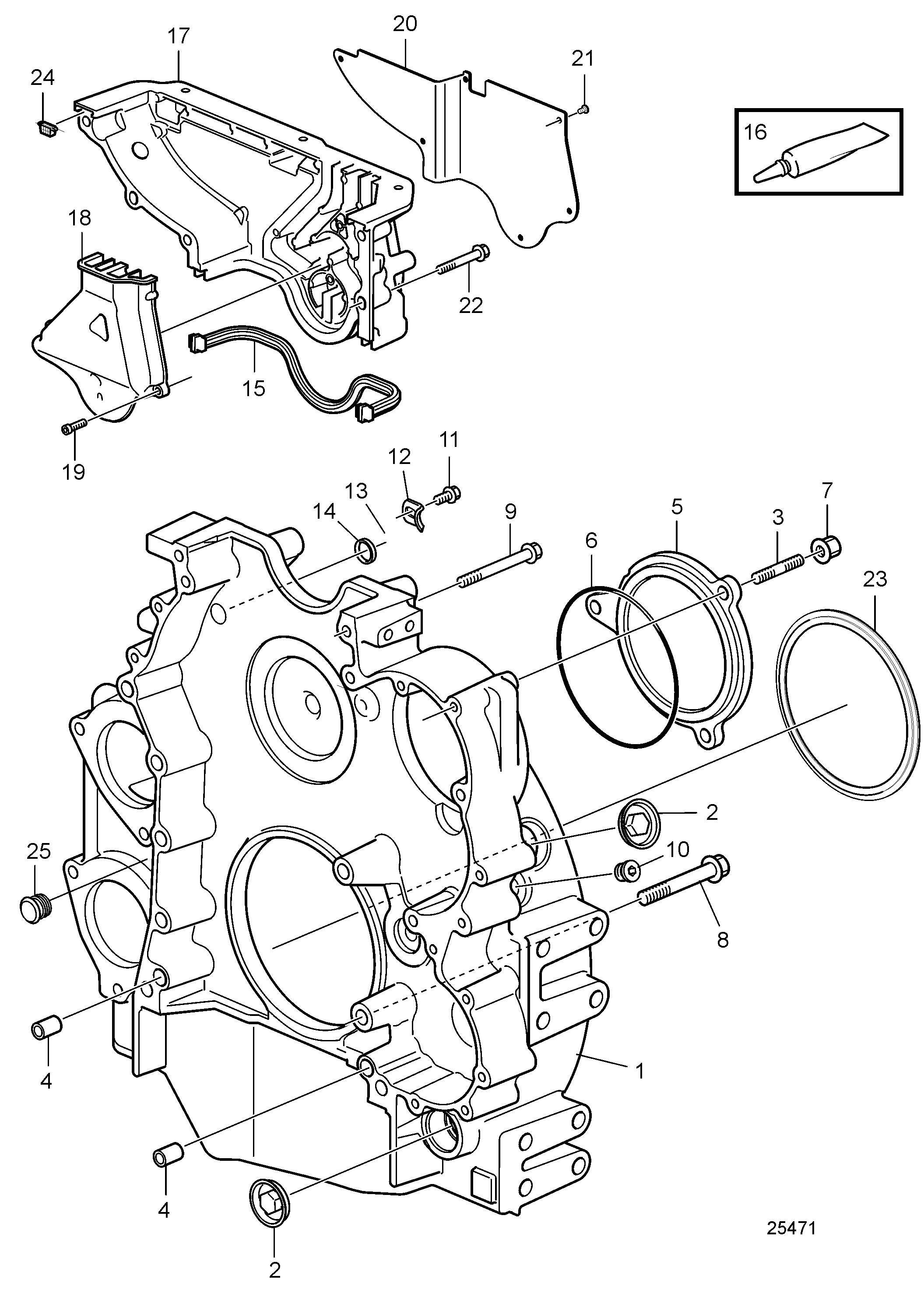 Carter de volant moteur