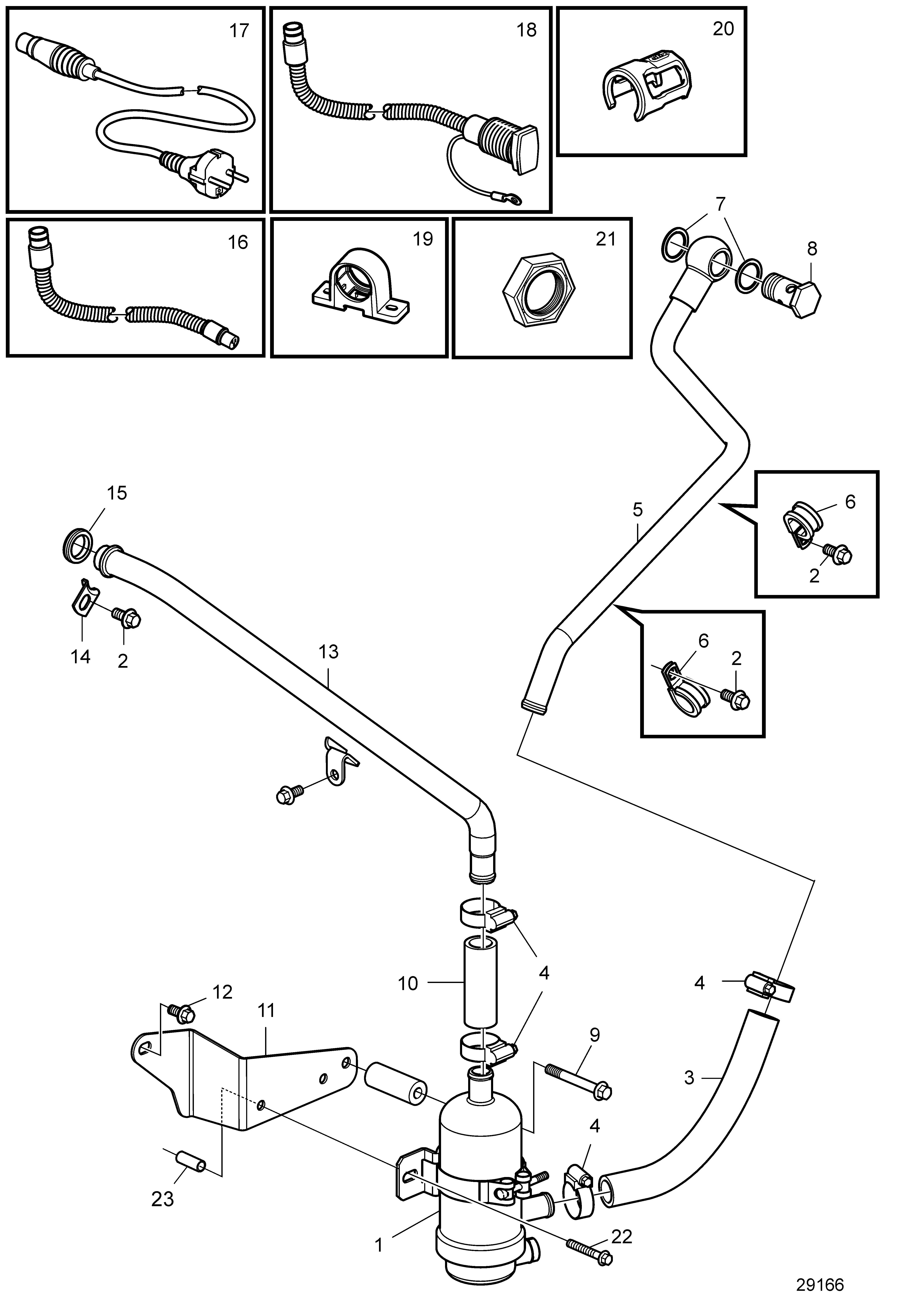 Réchauffeur de moteur monté séparément, 240 V-2 000 W