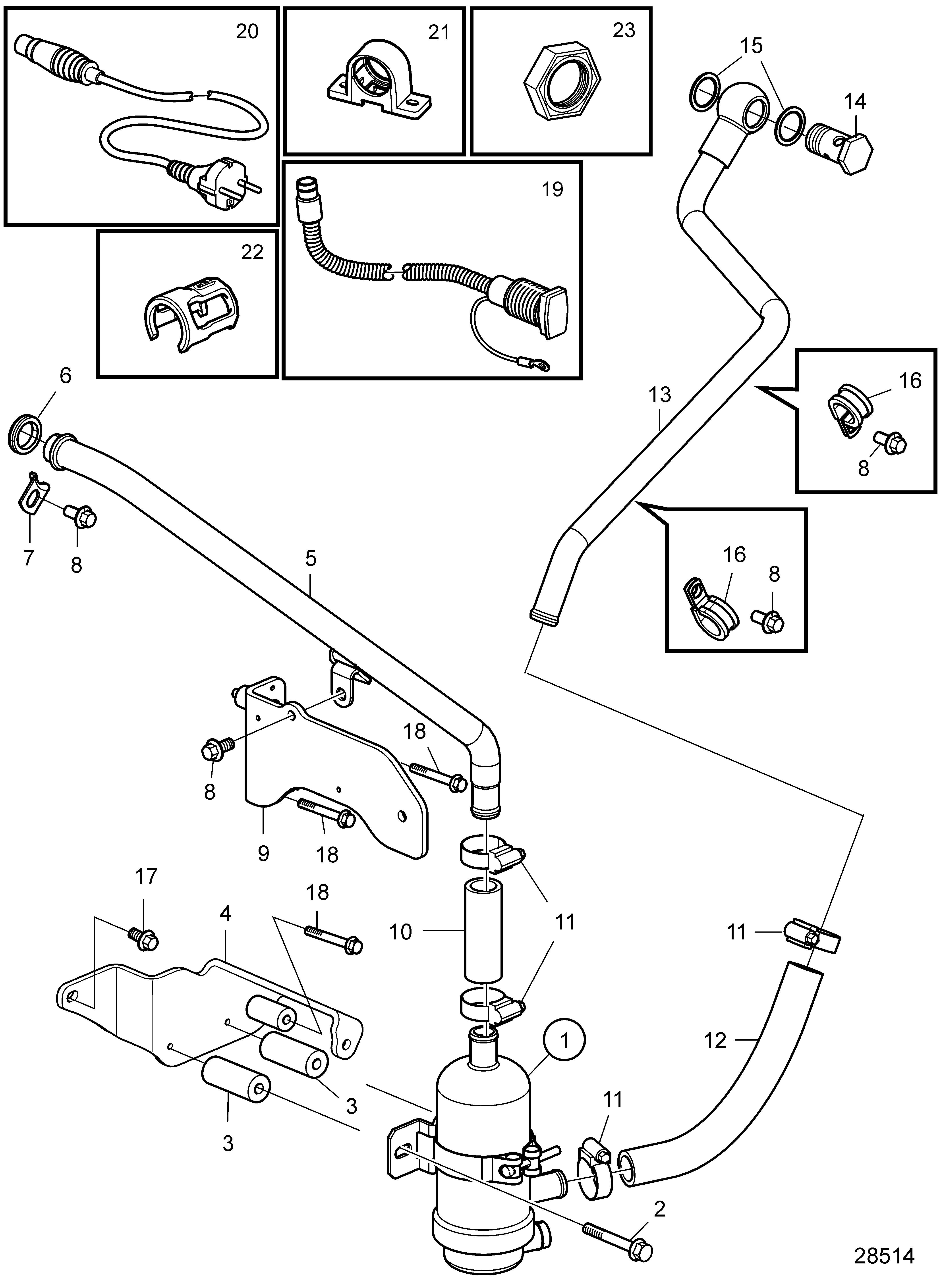 Réchauffeur de moteur, monté séparément SN2016098147-