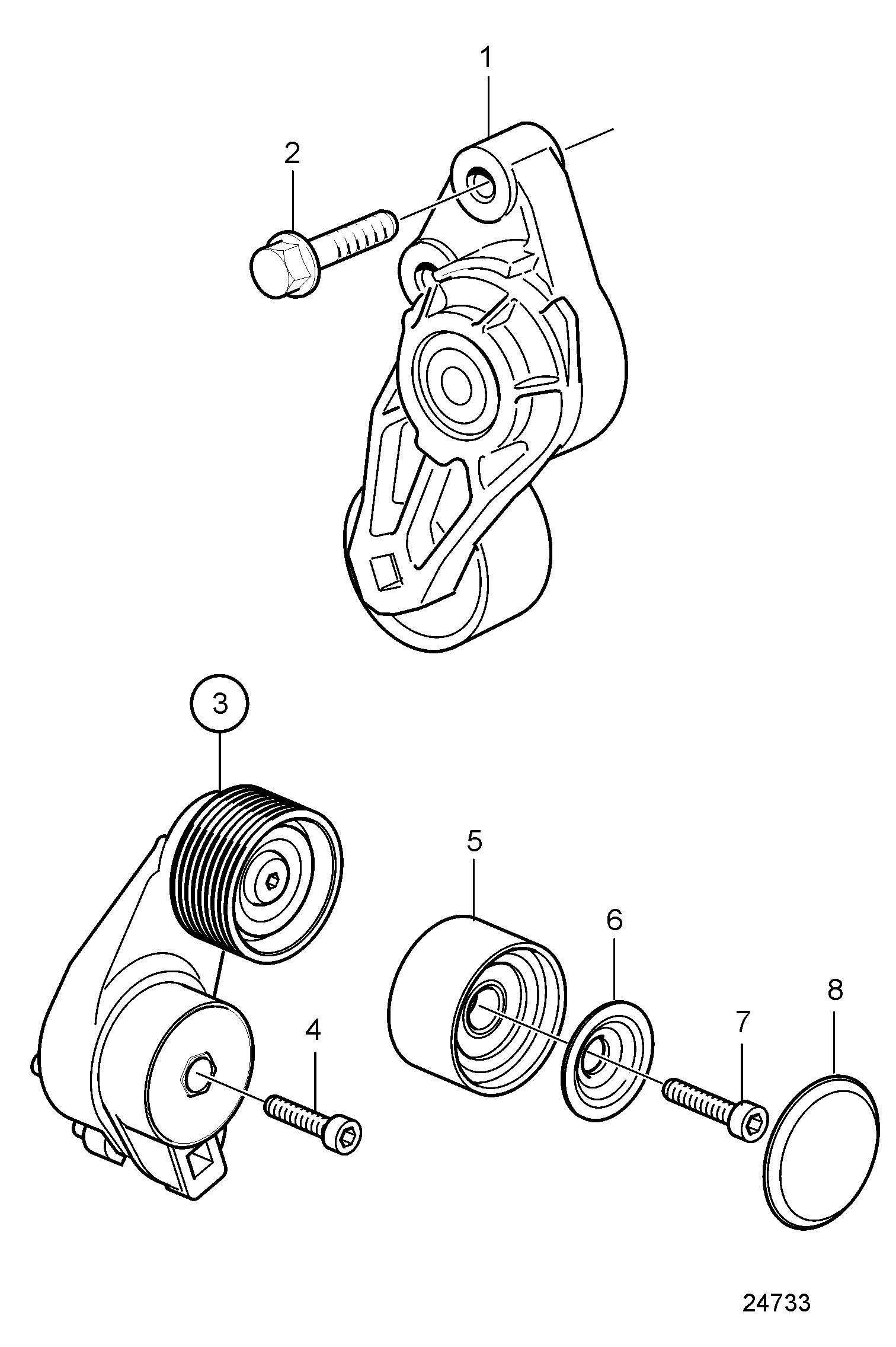 Transmission par courroie et dispositif de tendeur de courroie