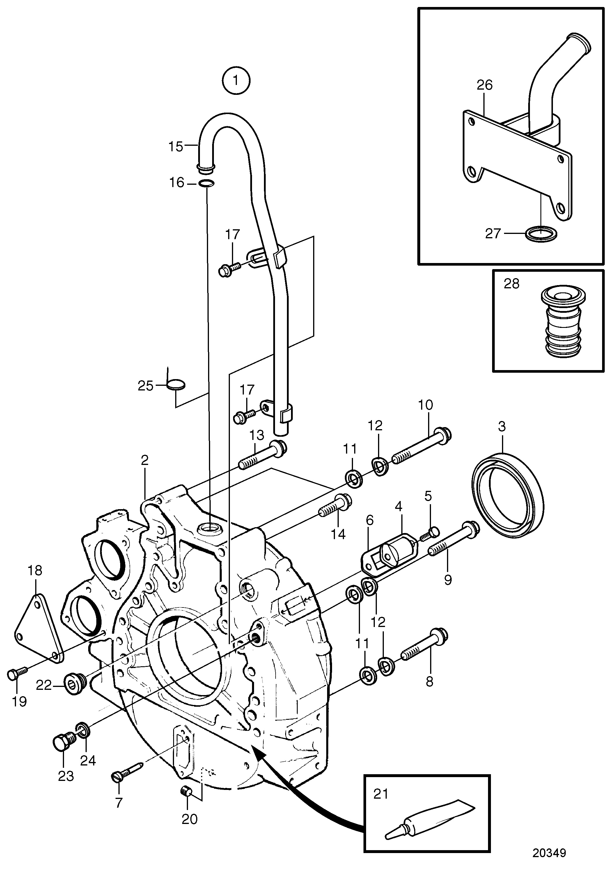 Boîtier de volant d’inertie, SN2160017140-
