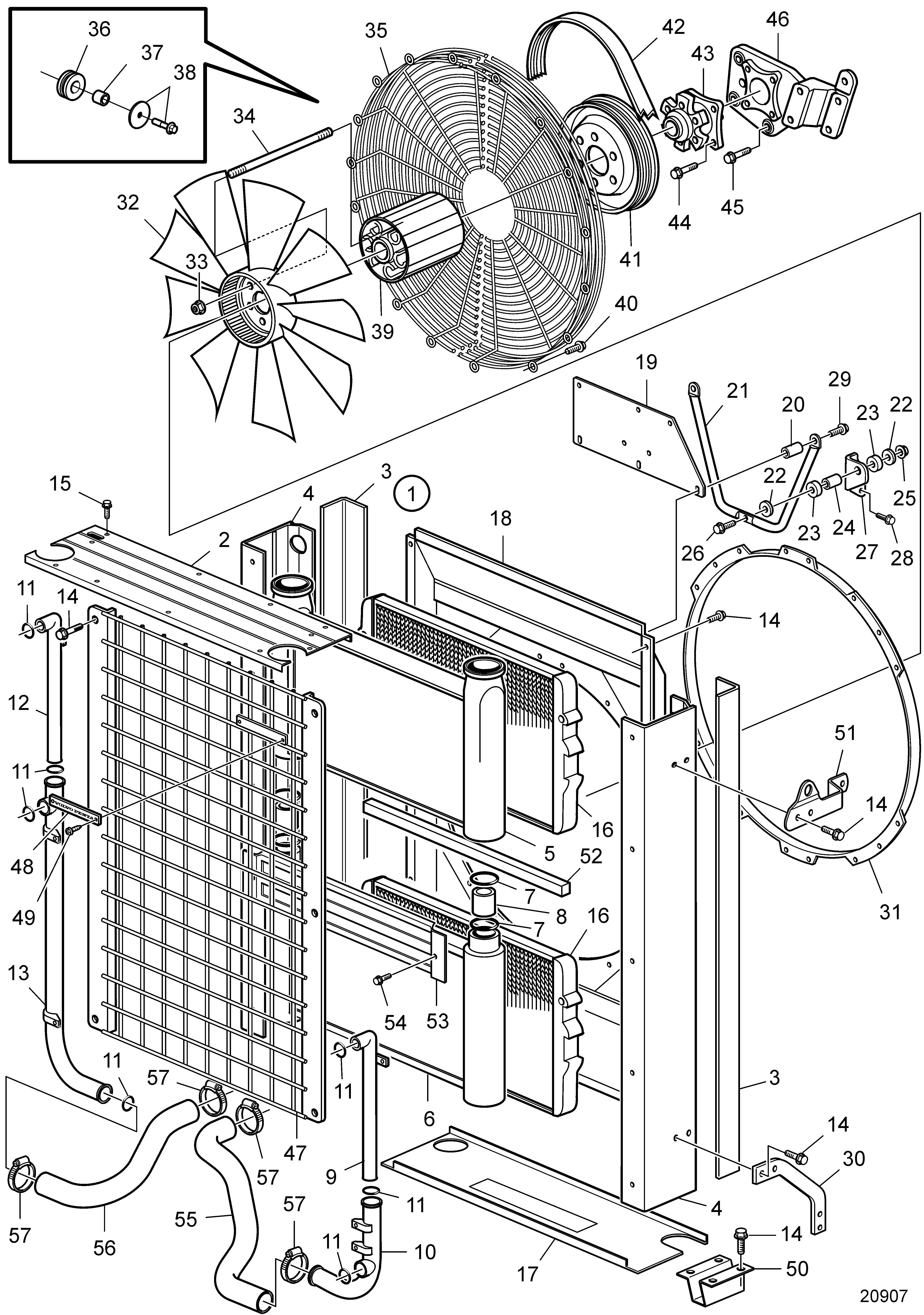 Radiateur et ventilateur aspirant, SN-2016028724