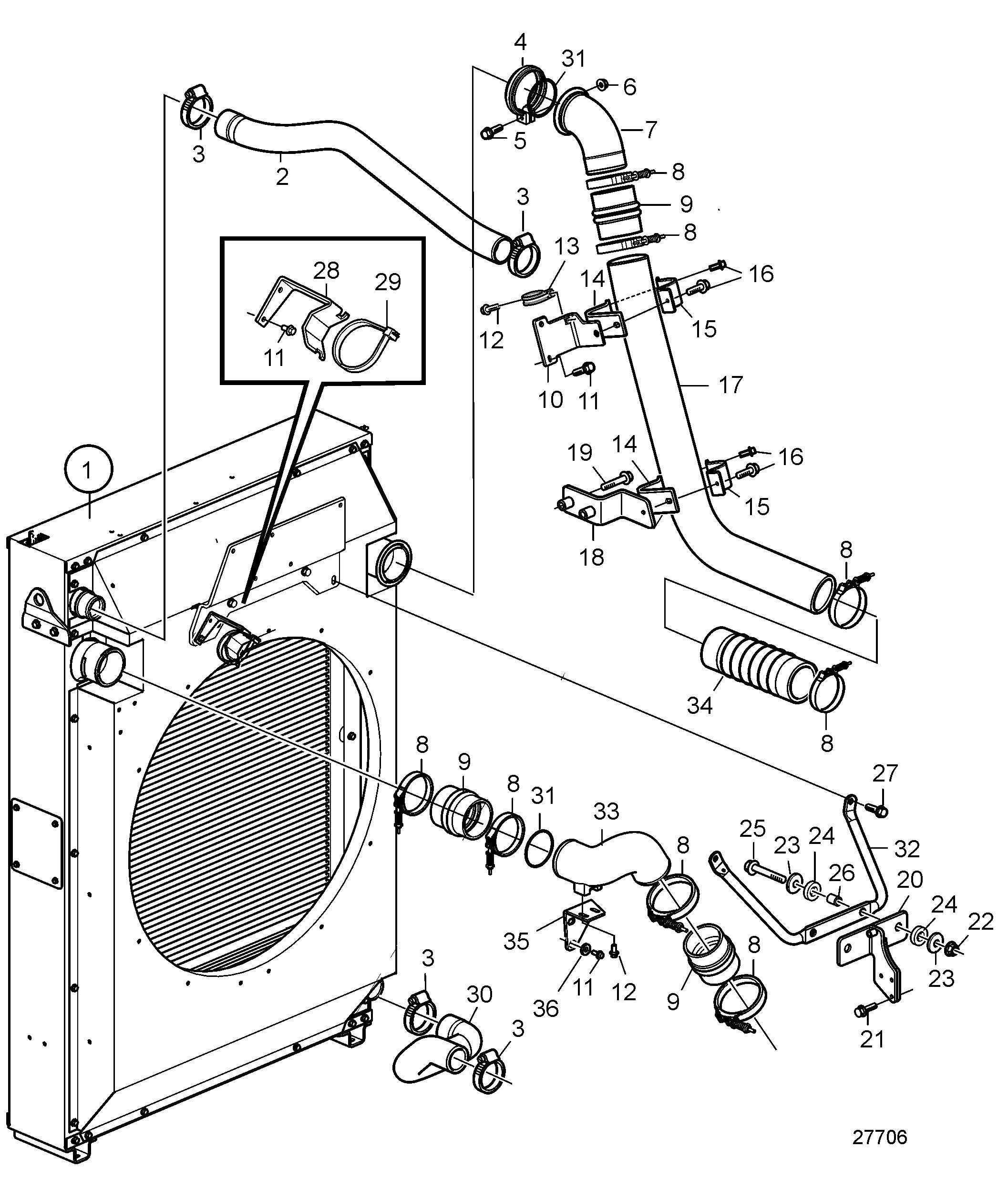 Radiateur et refroidisseur d’air de suralimentation avec branchements, soufflant, SN2016084274-SN2016087576