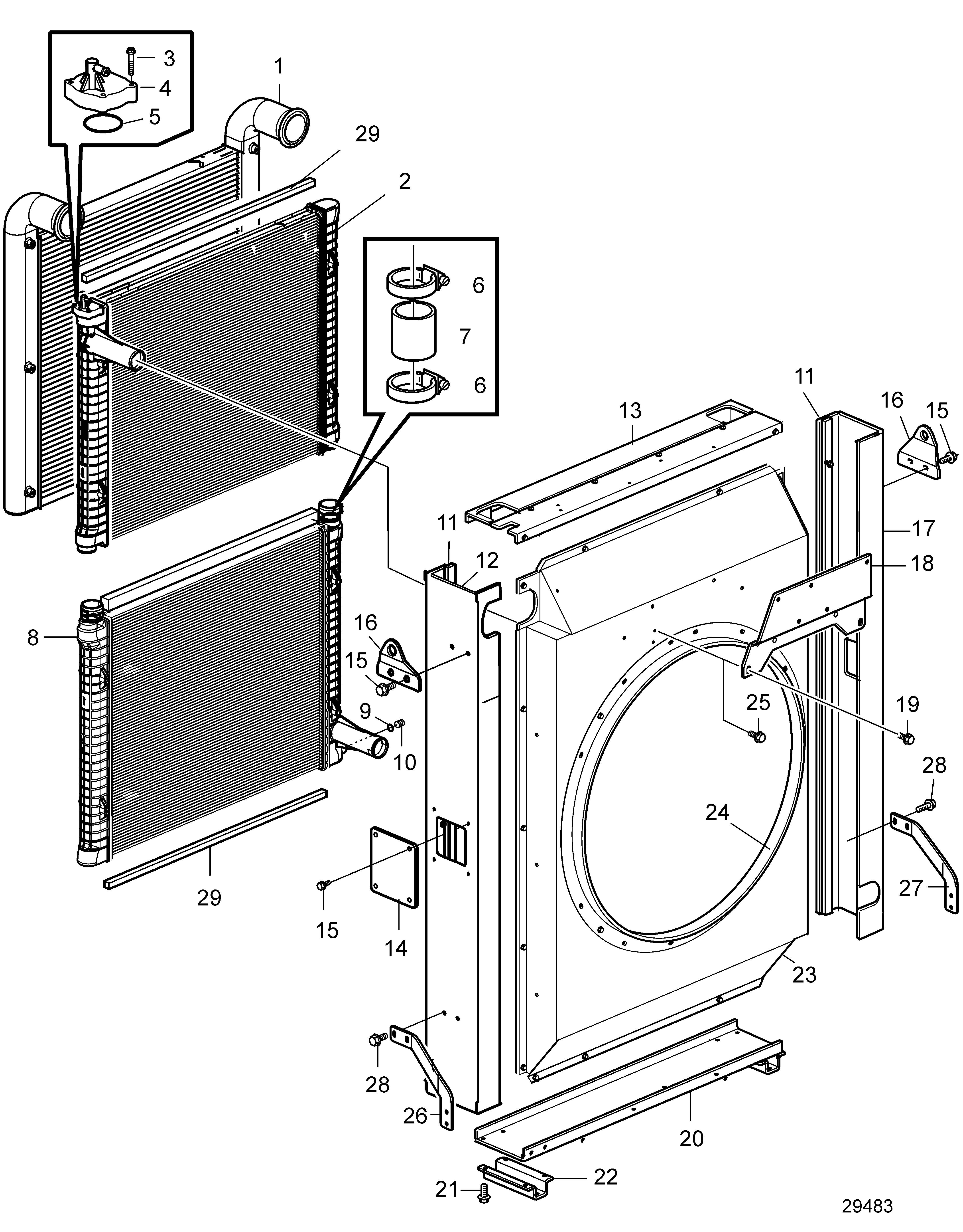 Radiateur et refroidisseur d'air de suralimentation, aspirant, SN2016079648-