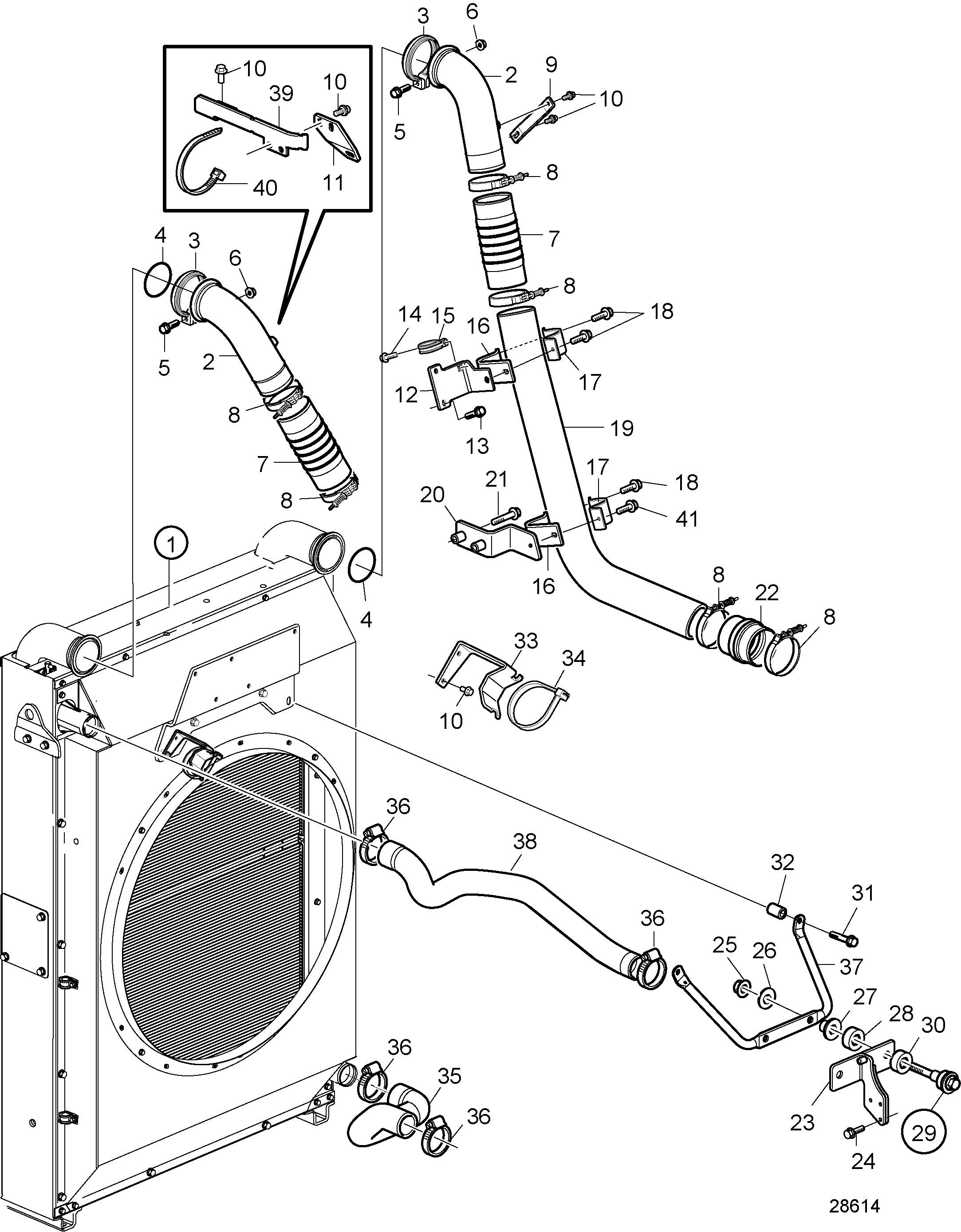 Radiateur et refroidisseur d’air de suralimentation avec branchements, aspirant, SN2016287577-