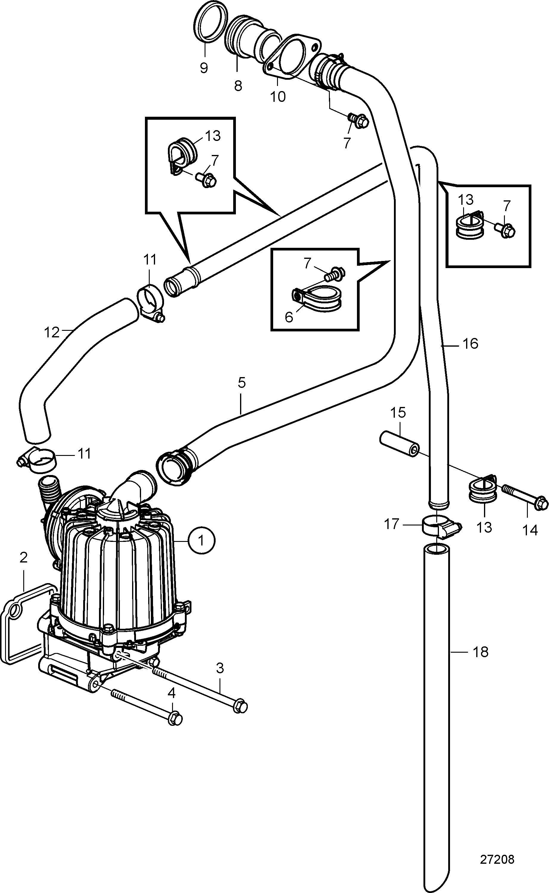 Ventilation du carter moteur, ouverte