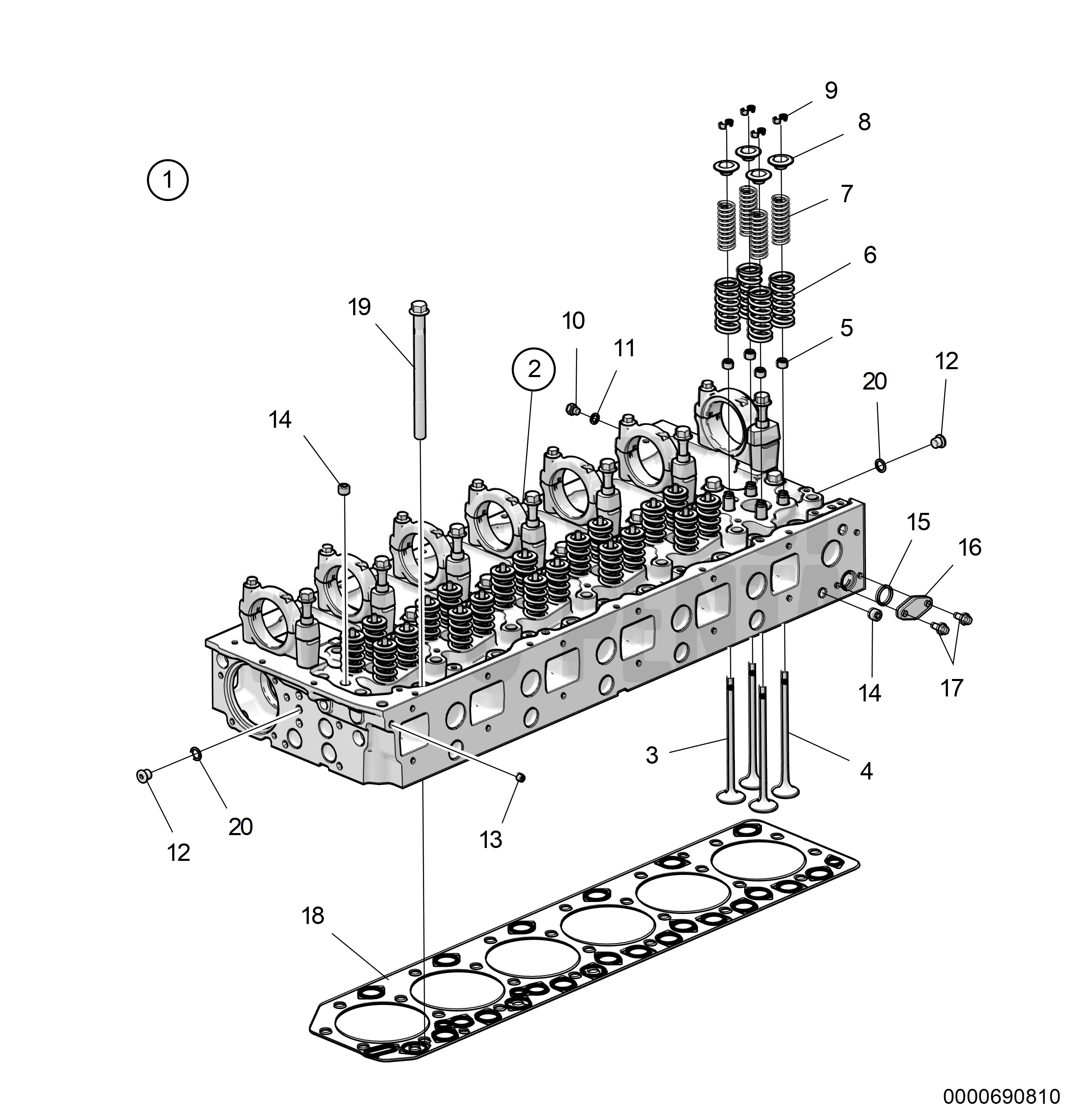 Culasse, kit pièces de rechange, SN70112038320-