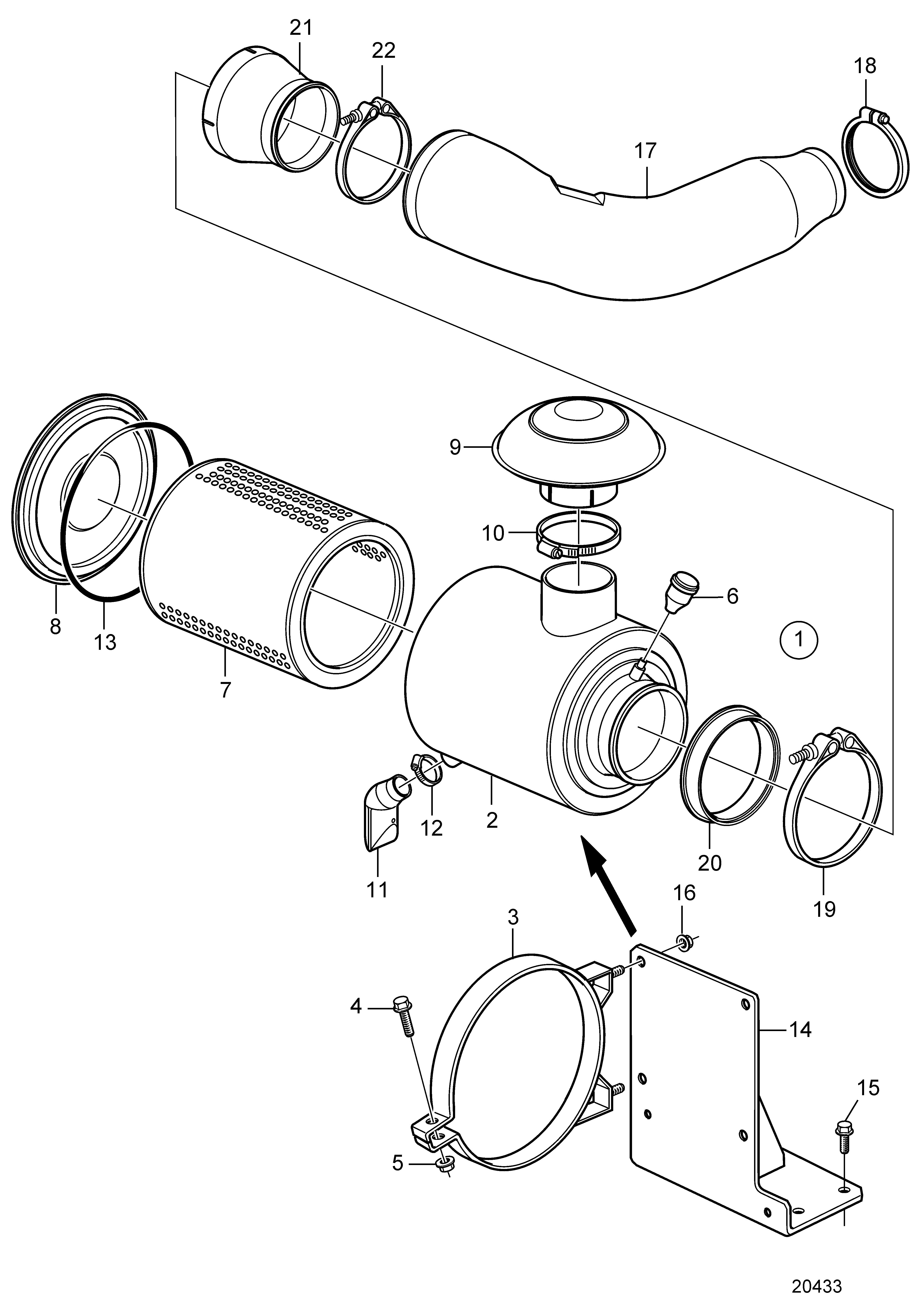 Filtre à air et composants d’installation (filtre de capacité moyenne)