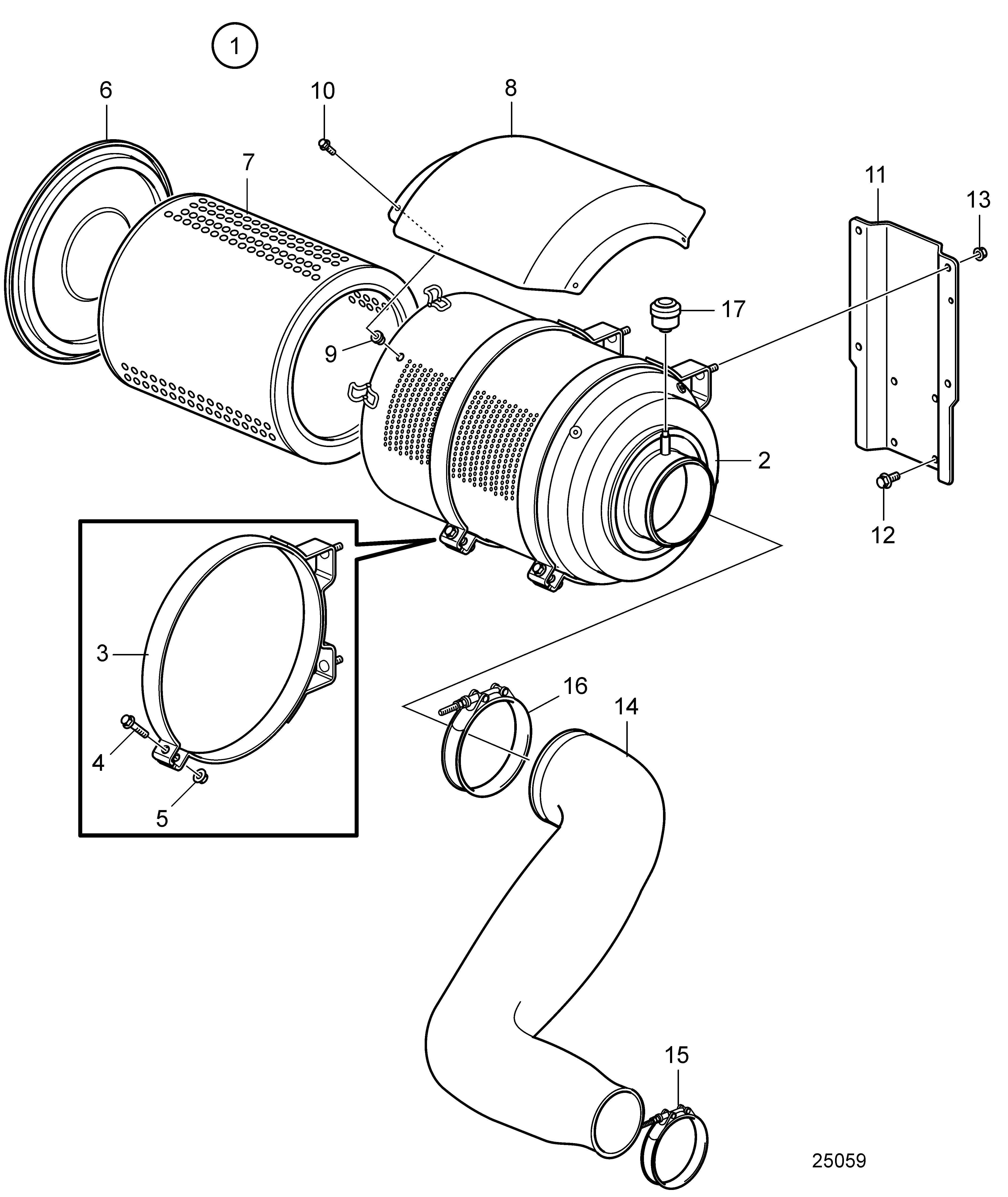 Filtre à air avec éléments de montage, standard
