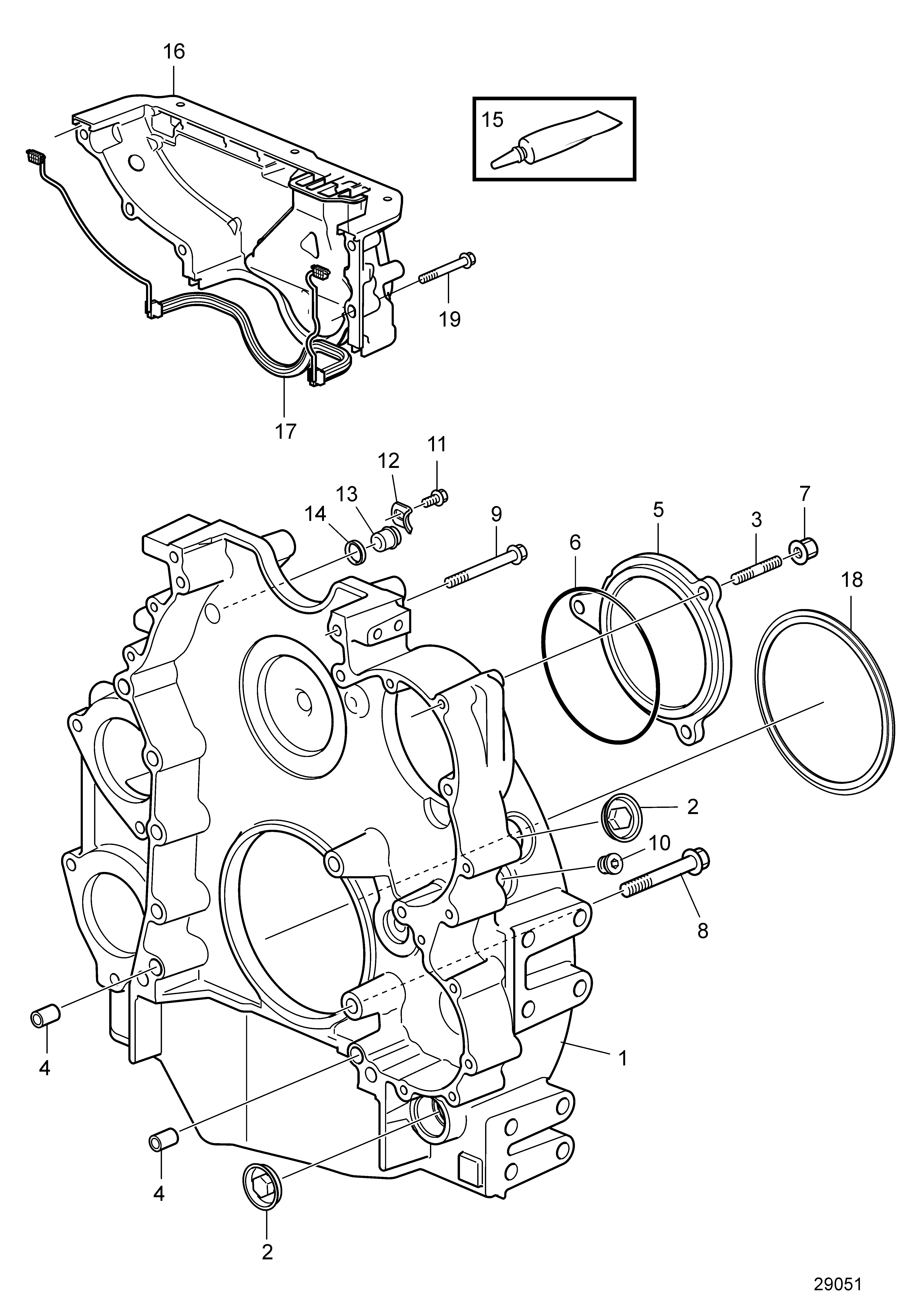 Carter de volant moteur