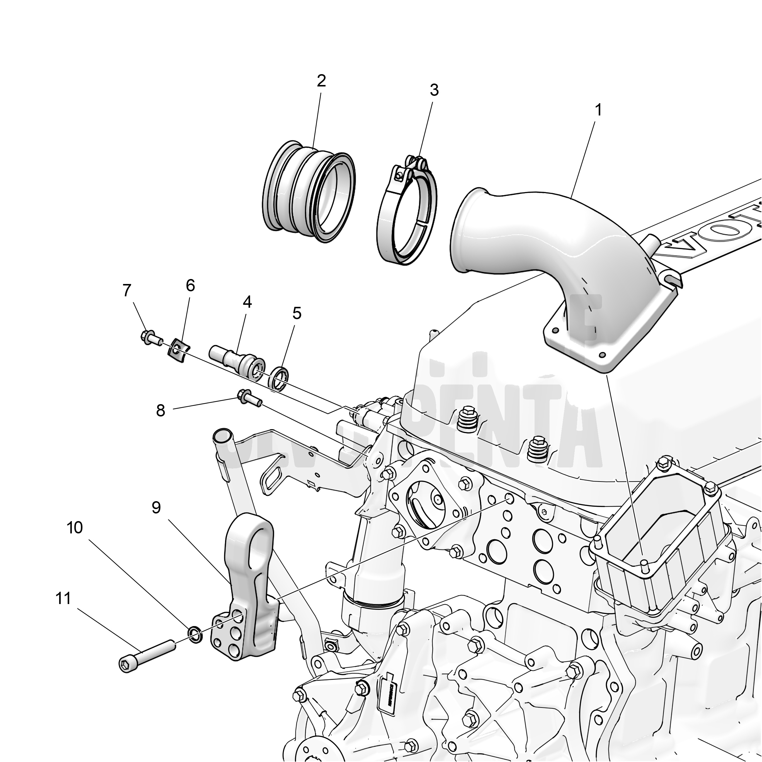 Charge Air Inlet, Right Side