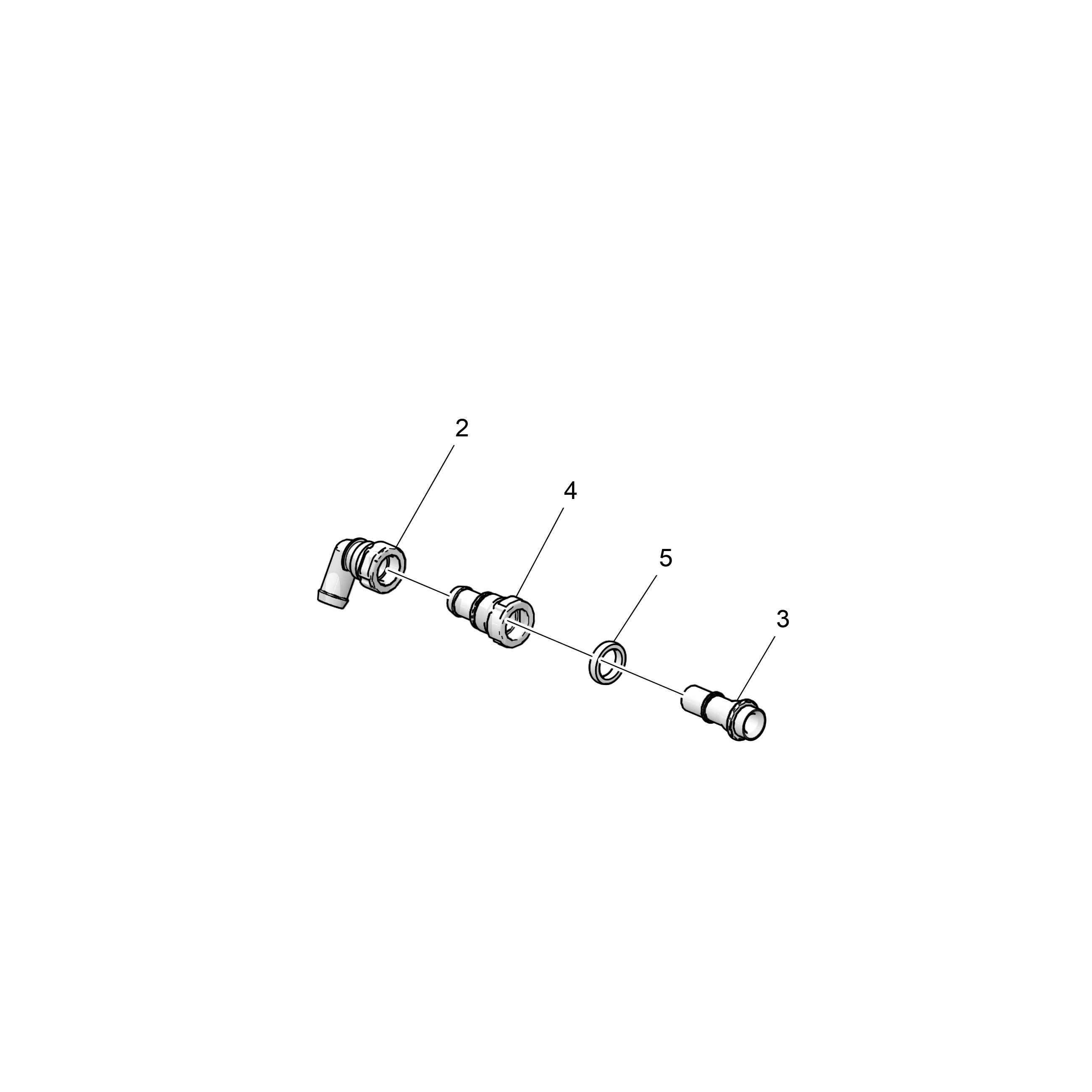 Kit de connexion flexible liquide de refroidissement, diamètre du col 19 mm