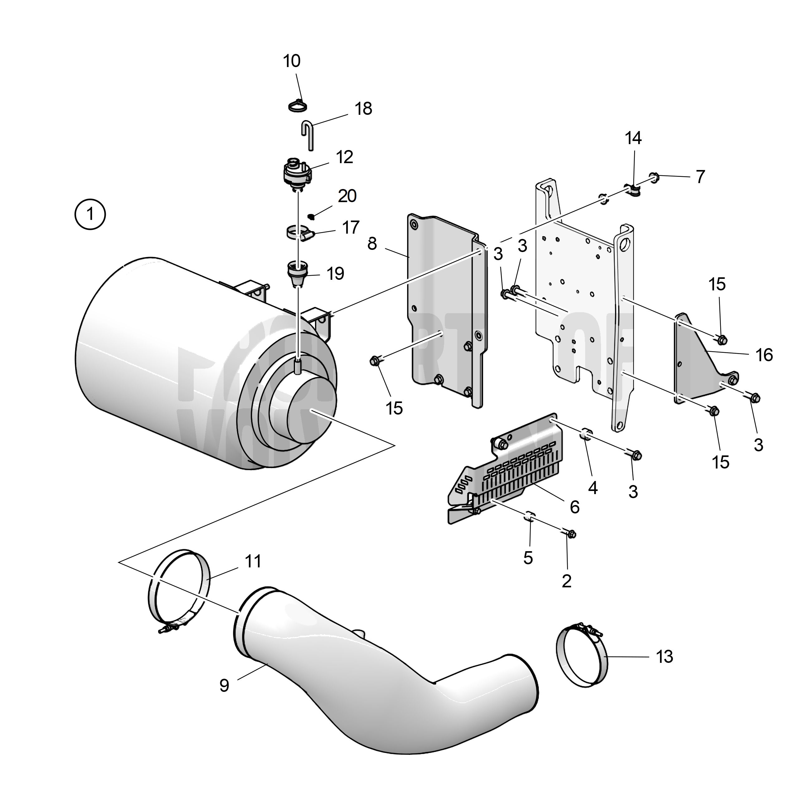 Filtre à air niveau de poussière bas, pour ventilation d carter moteur fermé