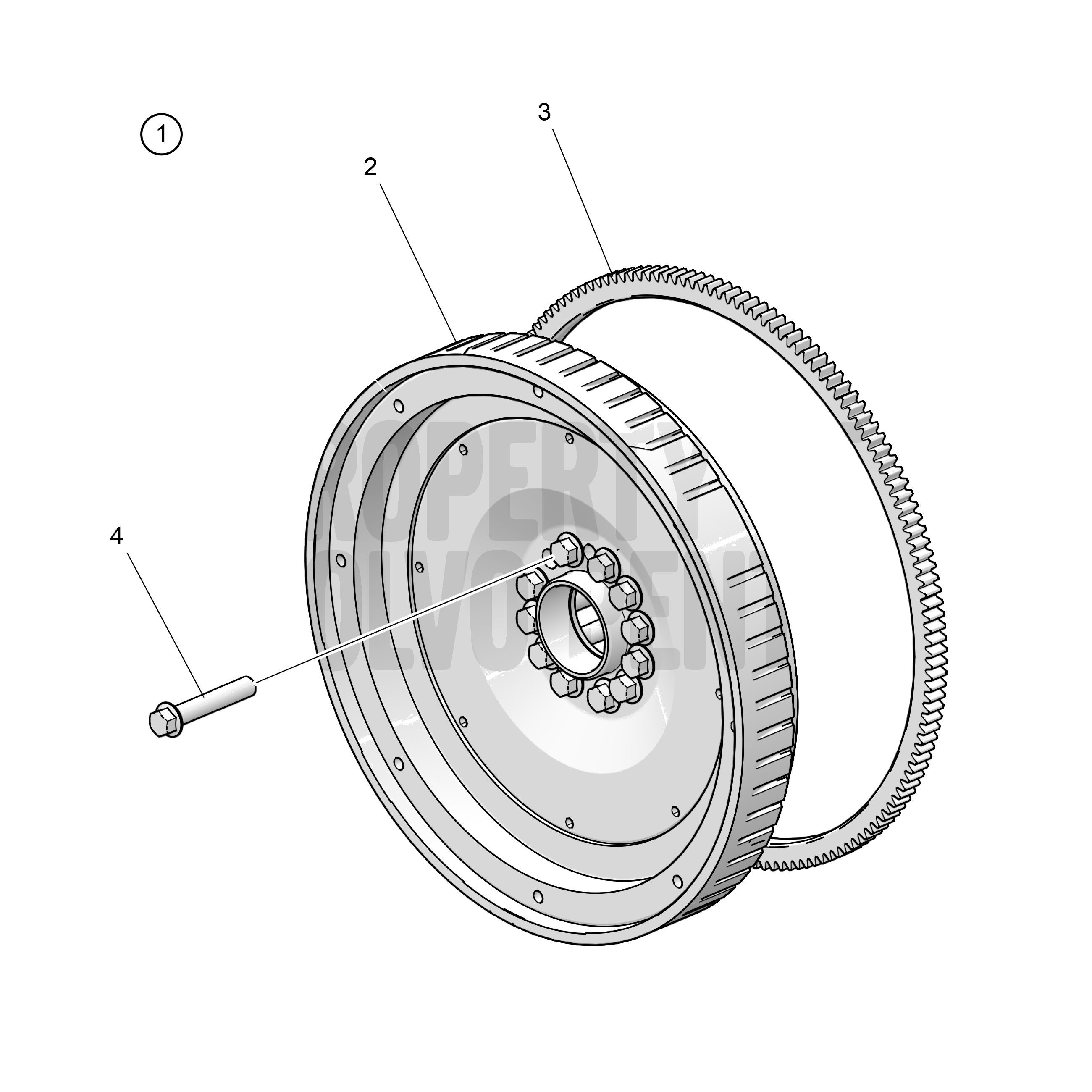 Volano per giunto elastico 14" o frizione