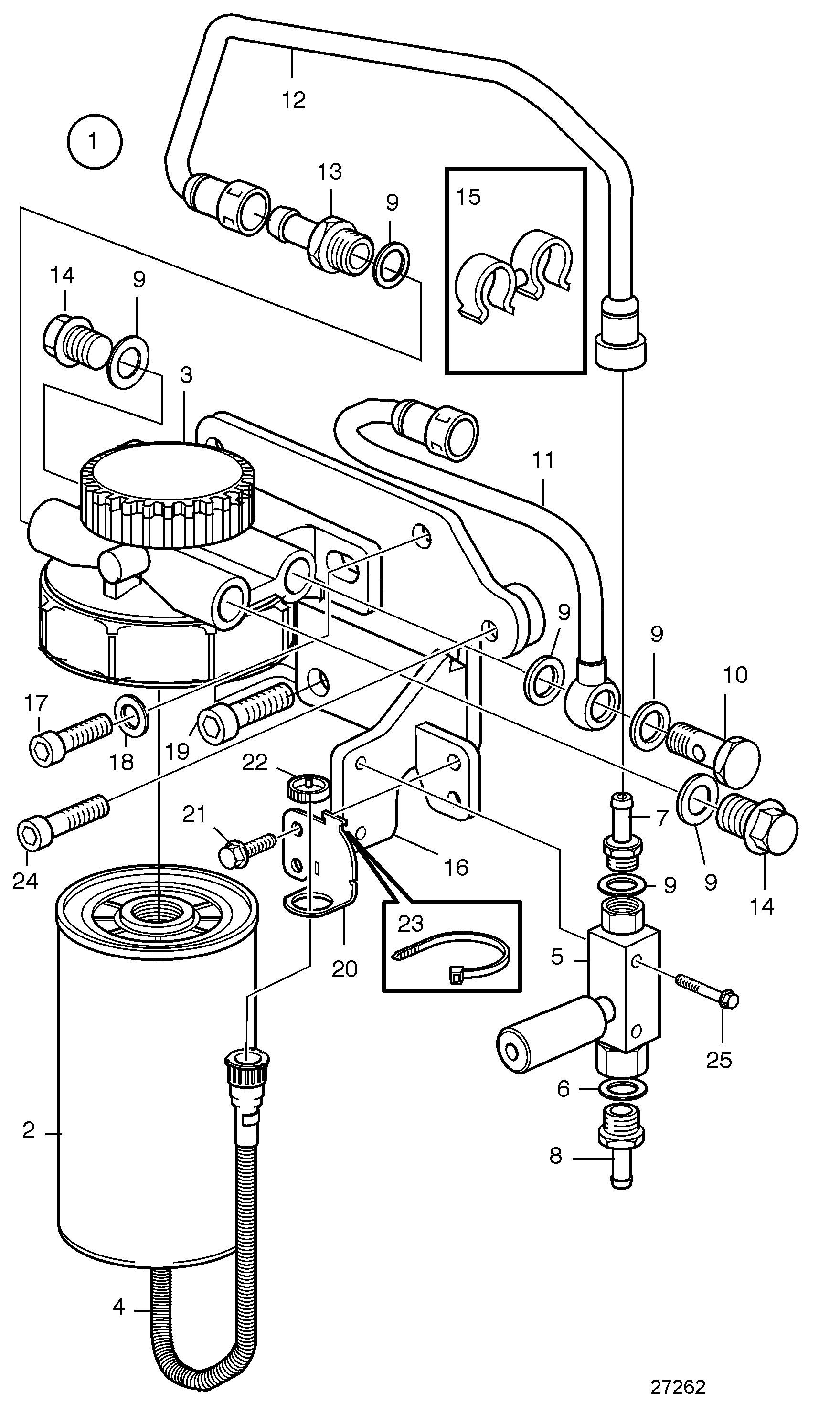 Pré-filtre à carburant et séparateur d'eau