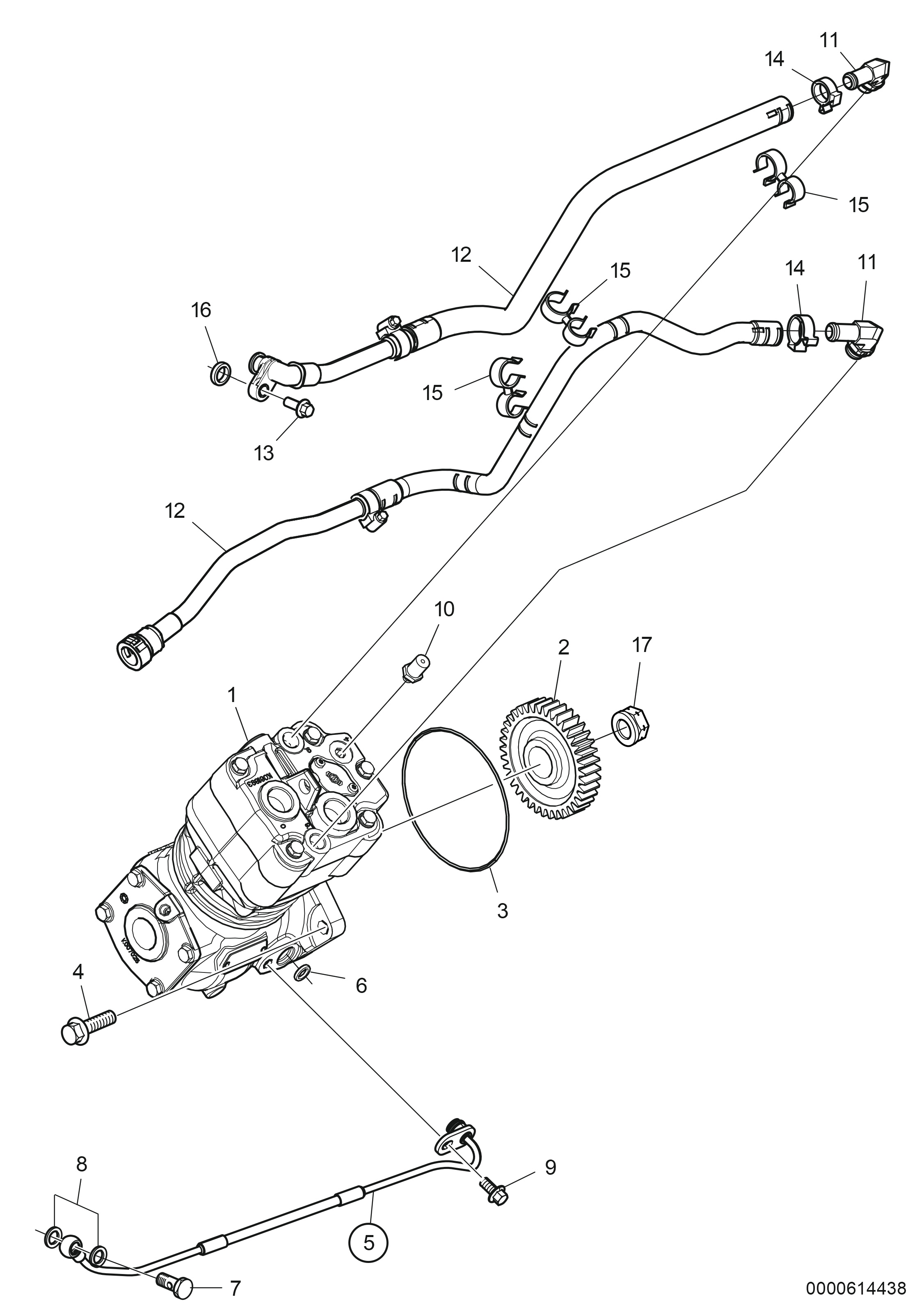 Compresseur d'air 360 cc KNORR 1 cyl