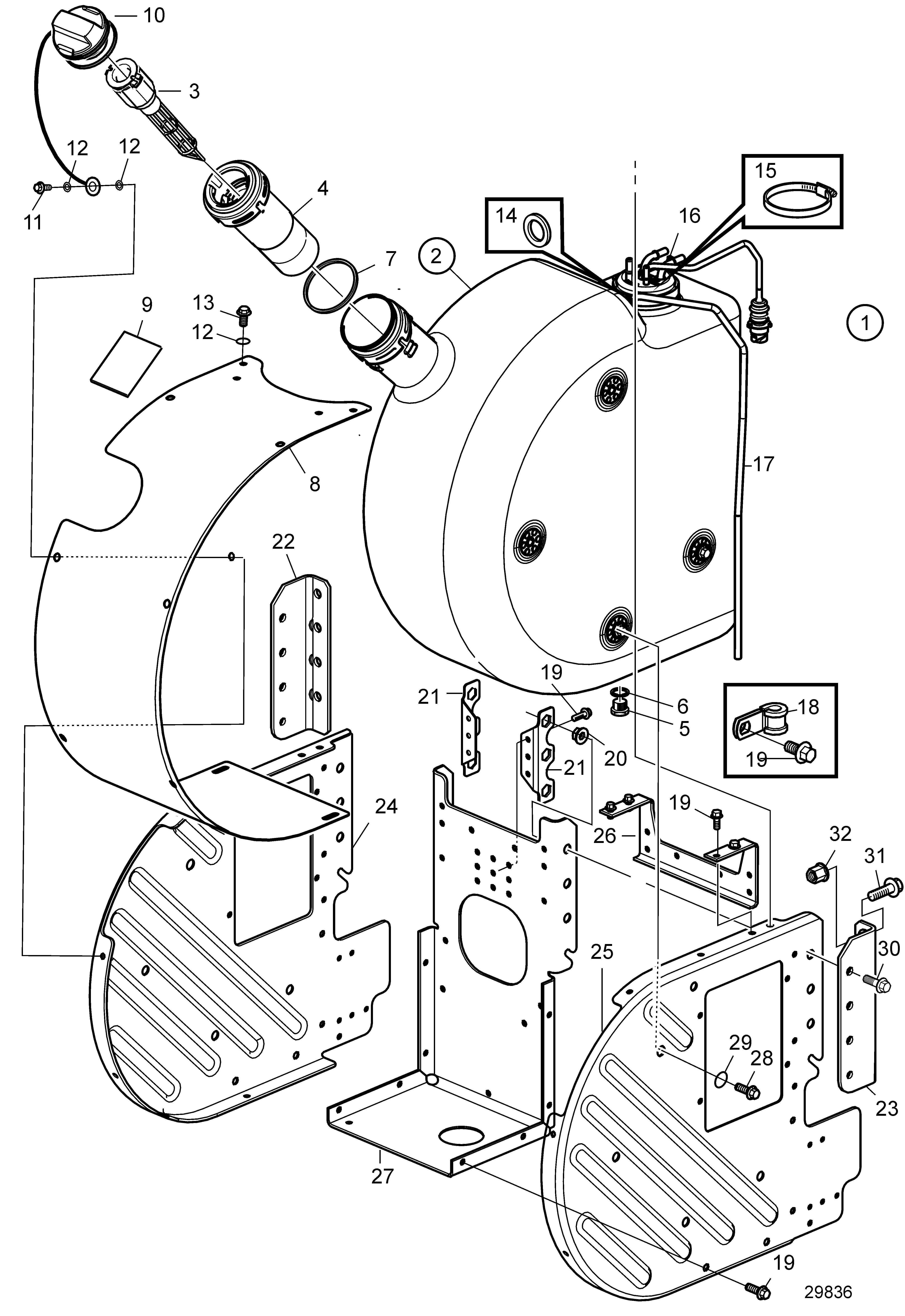 SCR. Réservoir AdBlue/DEF 70 L