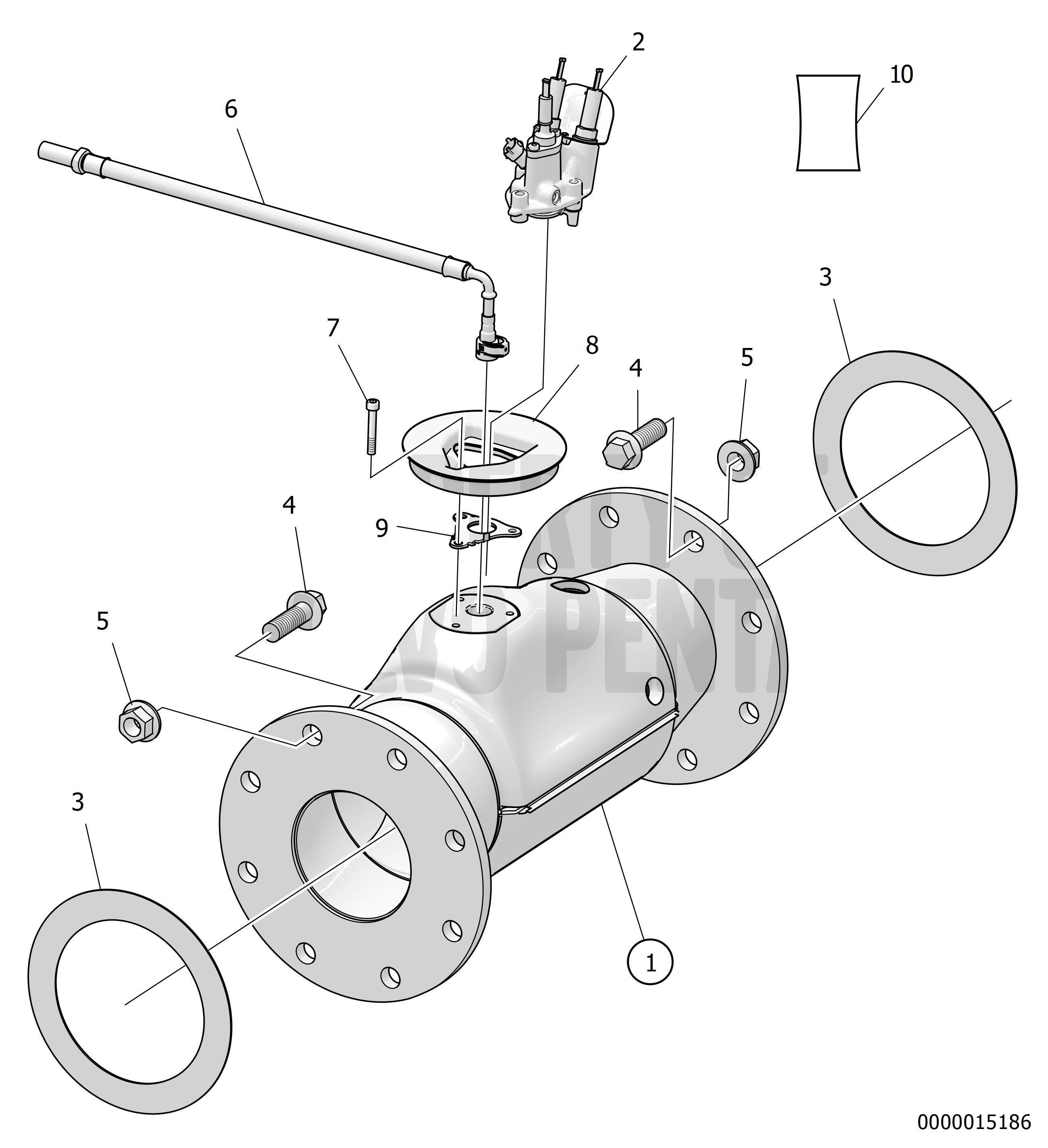AUS/DEF metering valve incl. hose