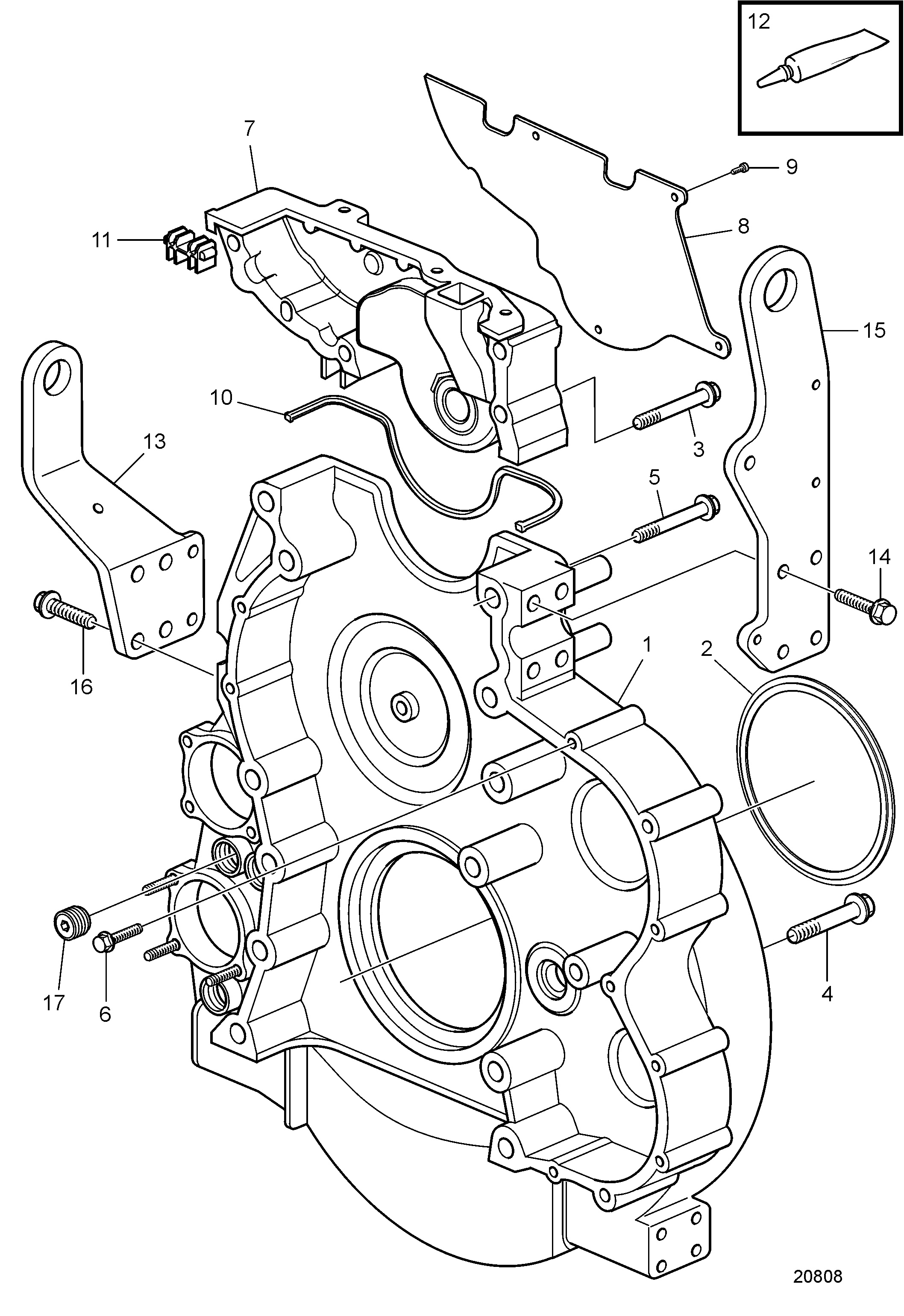 Carter de volant moteur