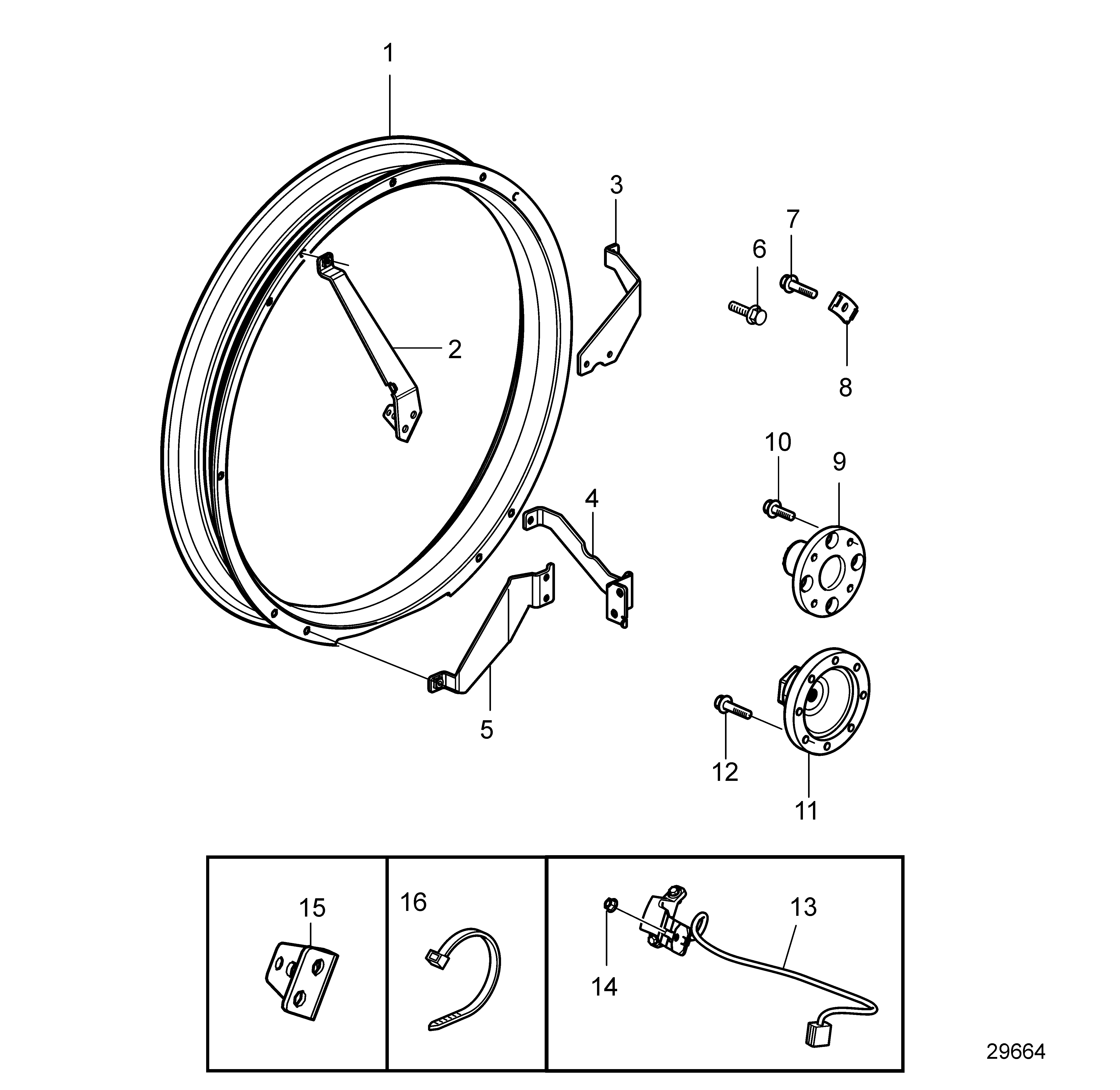Bague de ventilateur pour ventilateur refoulant