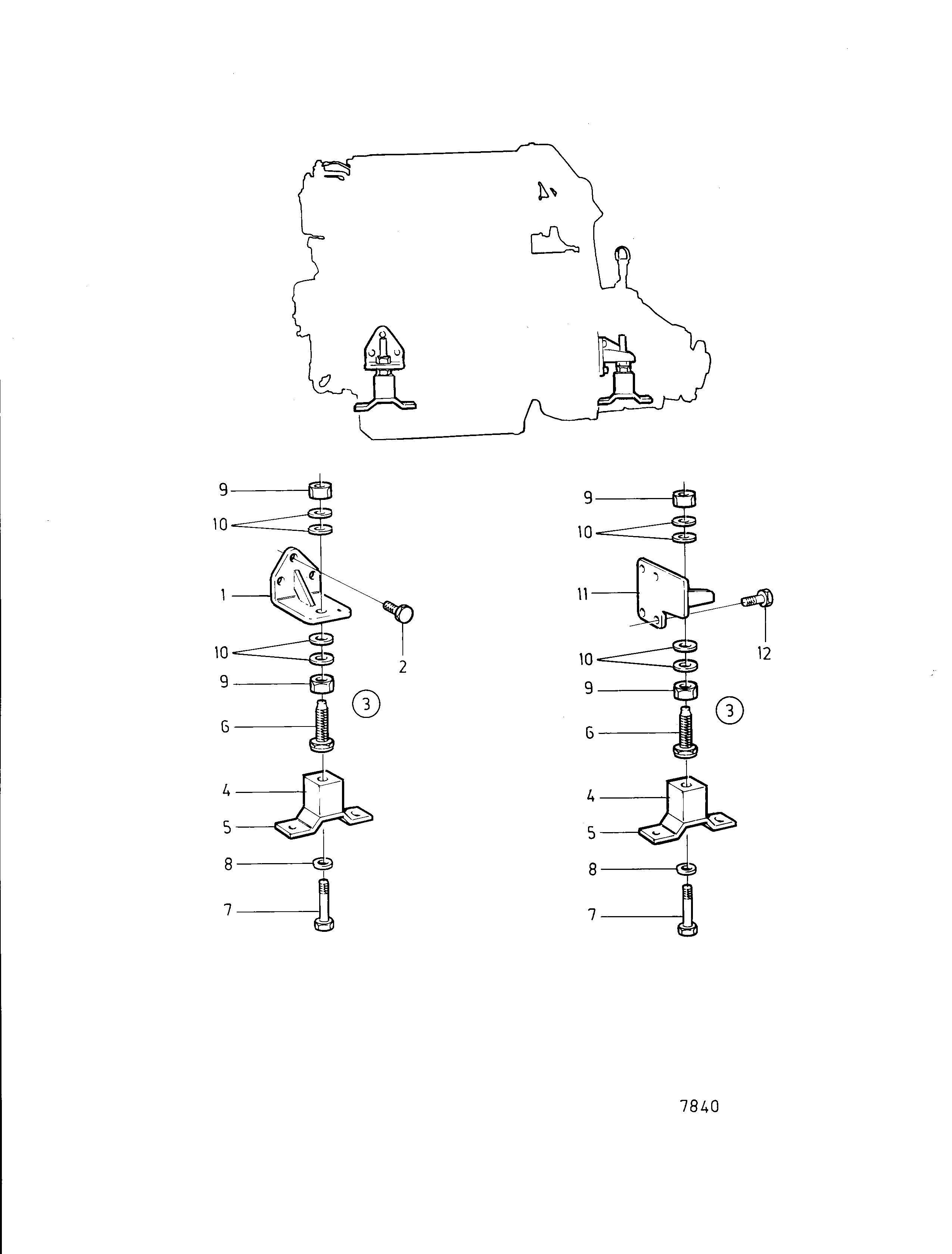 Suspension du moteur