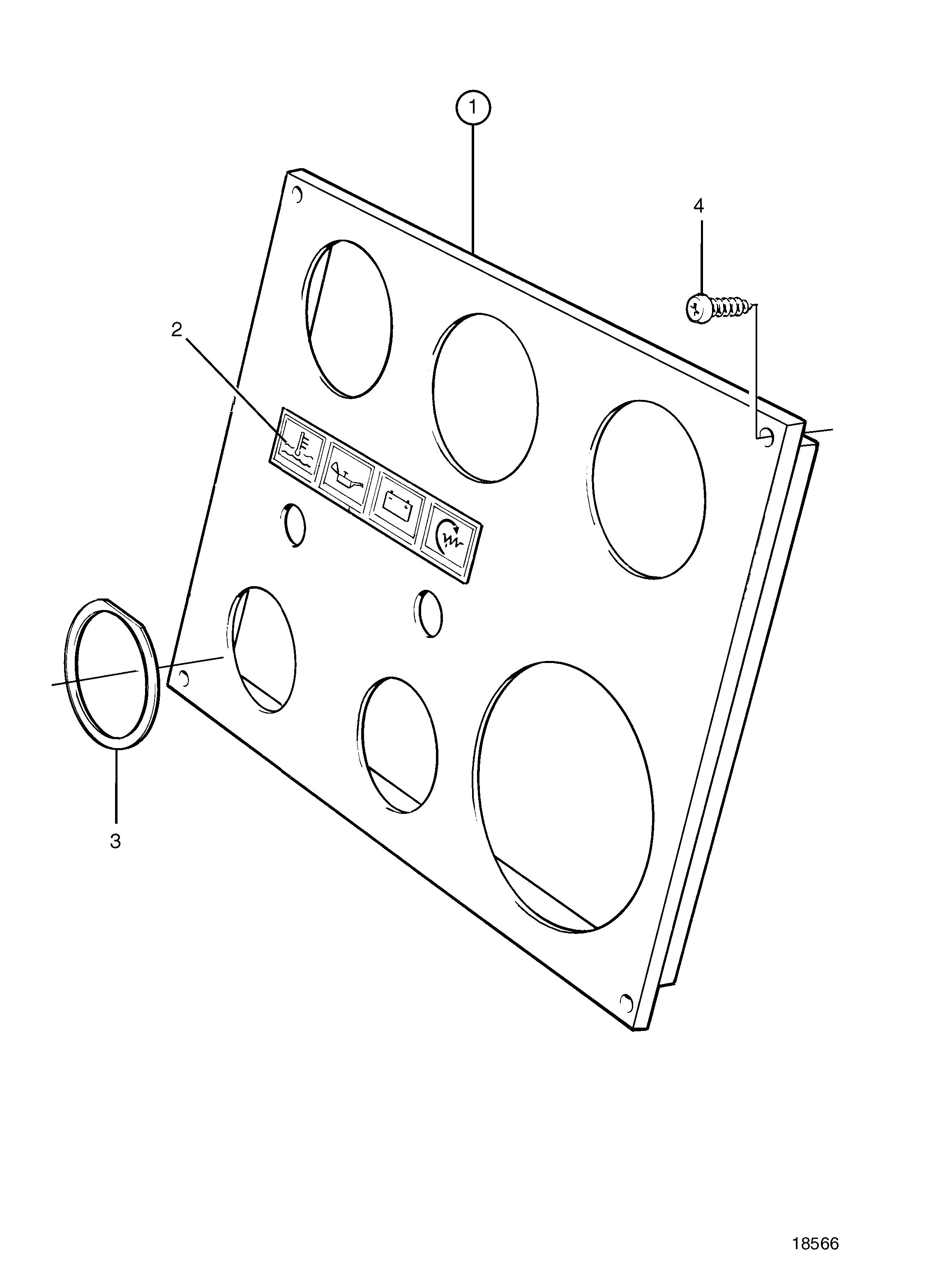 Instr. Panneau pour l’installation de twin engine. Miroir-Inverser