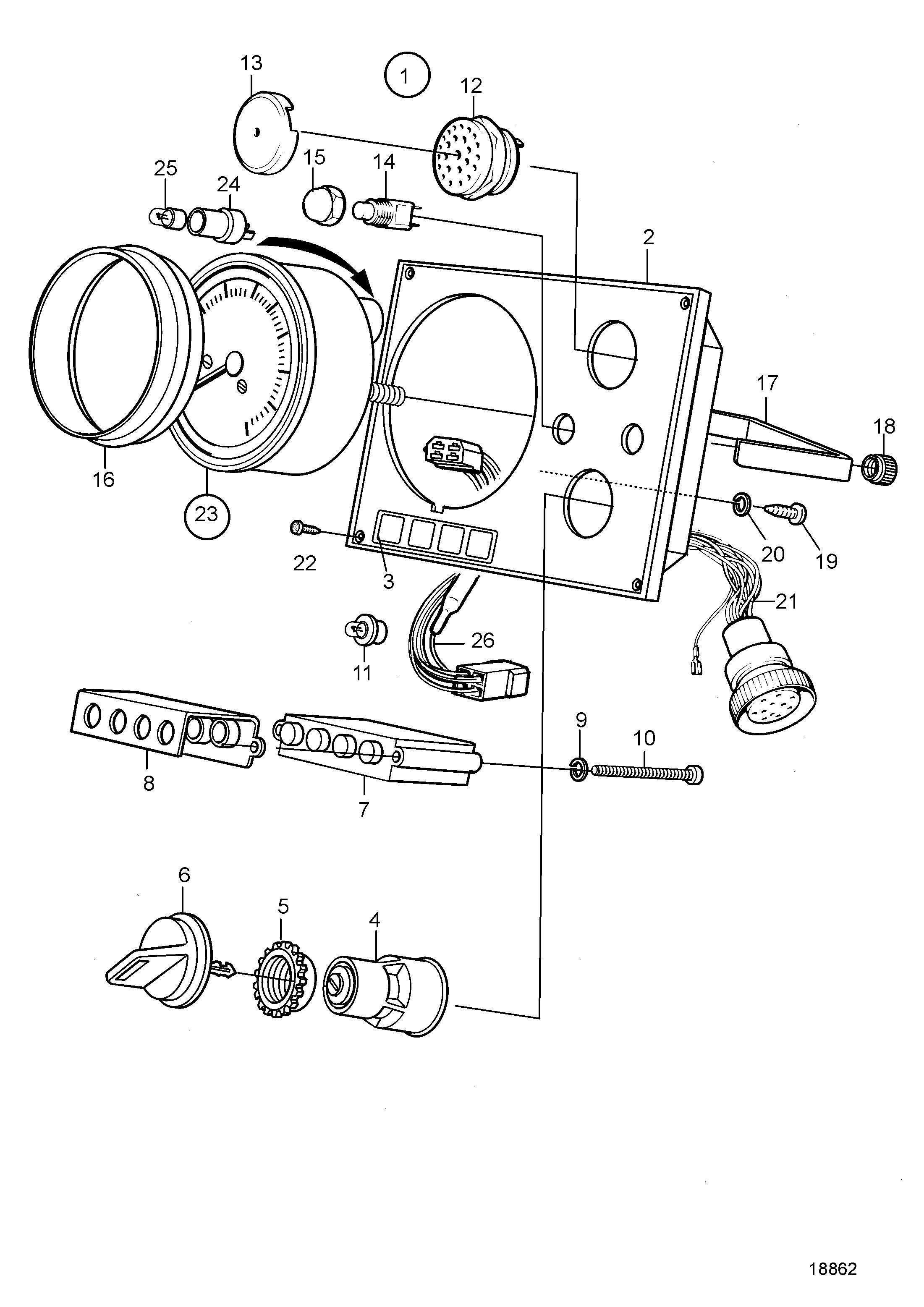 Tableau de bord pour poste double, 12 V
