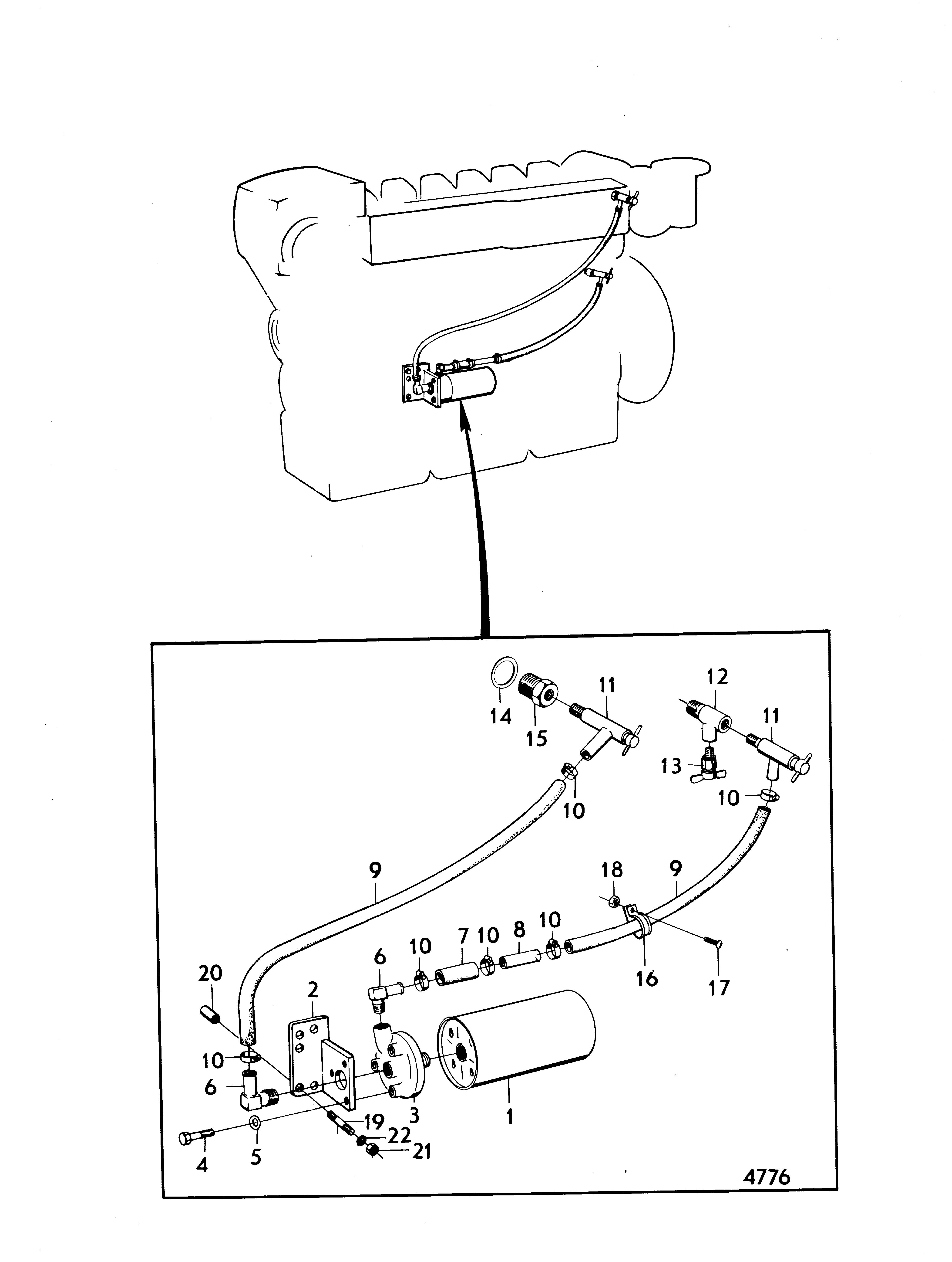 Filtre à eau avec composants d’installation